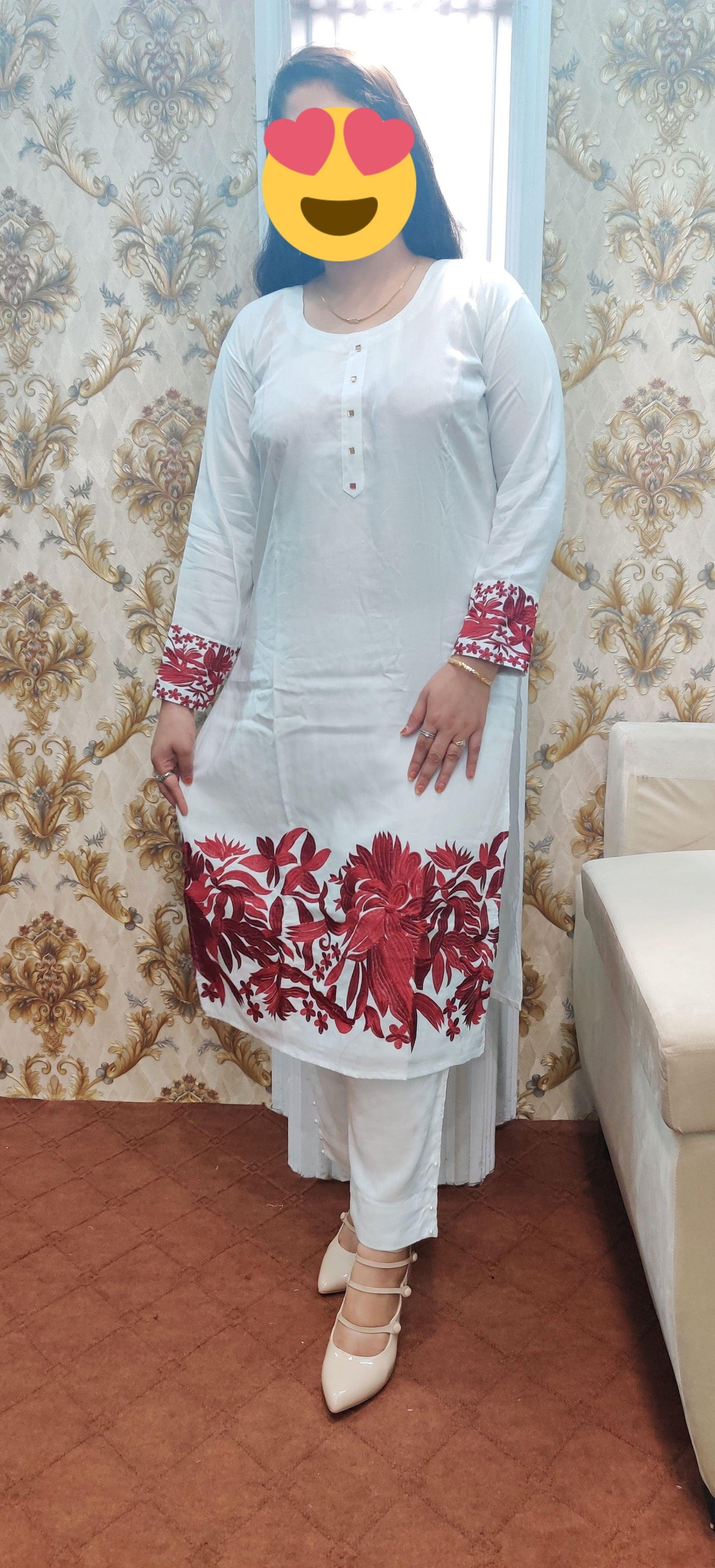 PAKISTANI RAYON STITCHED KURTI / PLAZO SET - Ubaid Collections
