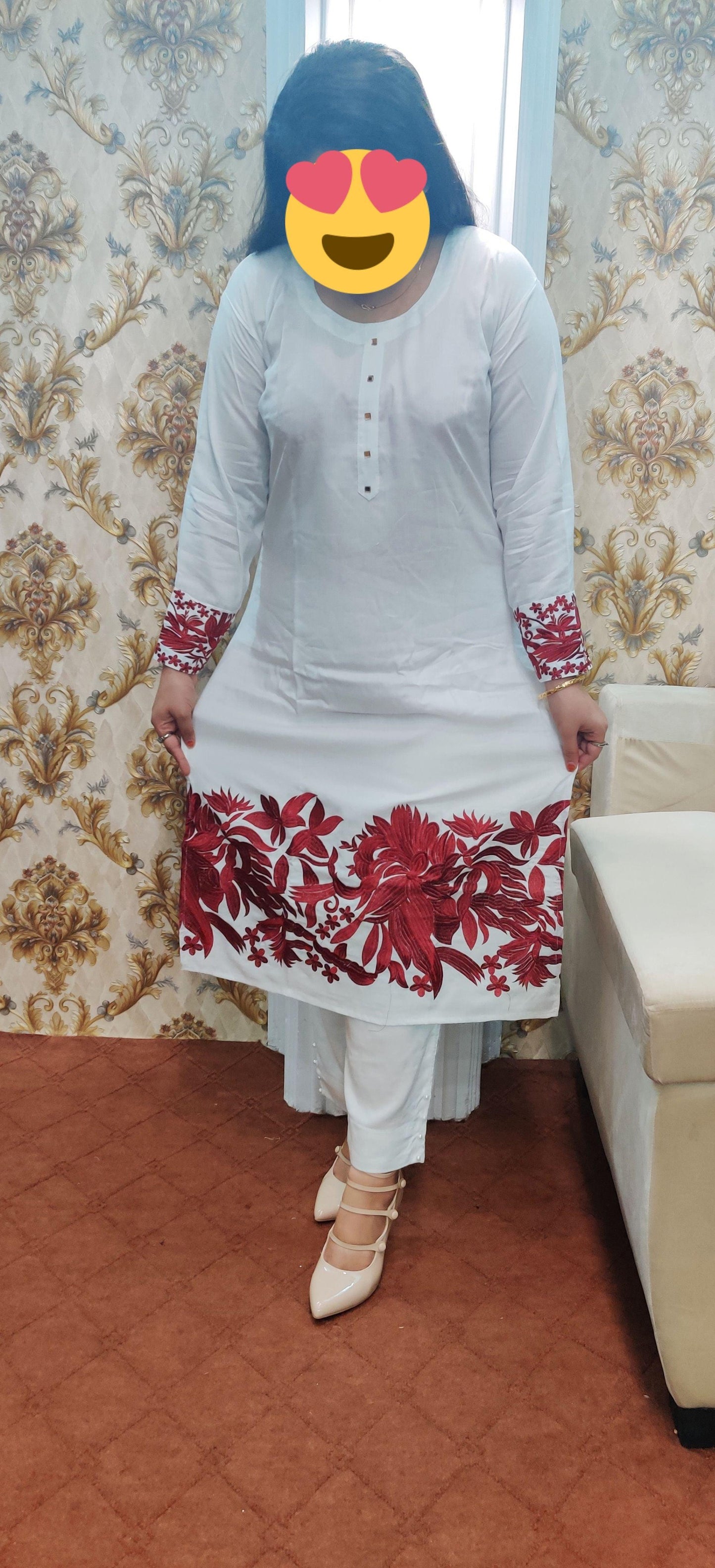 PAKISTANI RAYON STITCHED KURTI / PLAZO SET - Ubaid Collections