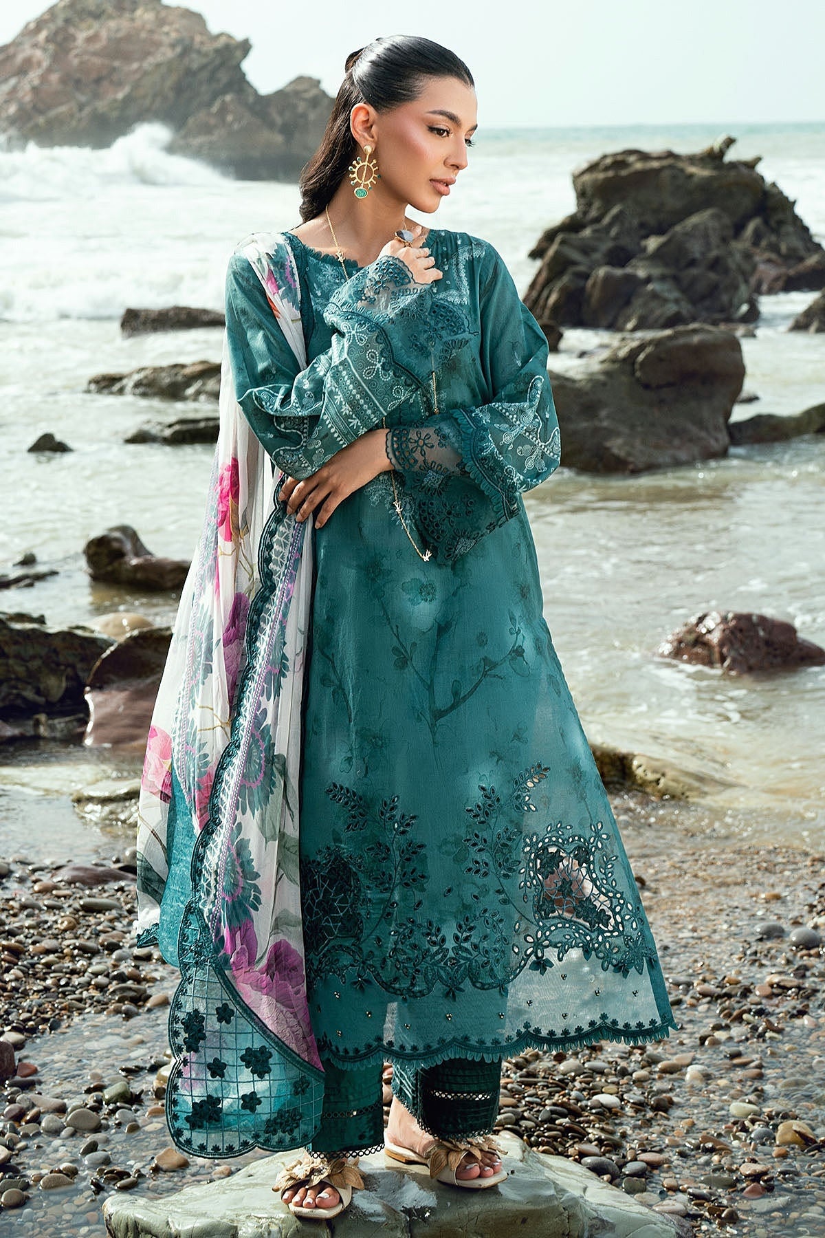 [ SUIT B ] - NUREH GARDENIA LAWN EMBROIDERED AND PRINTED 2026