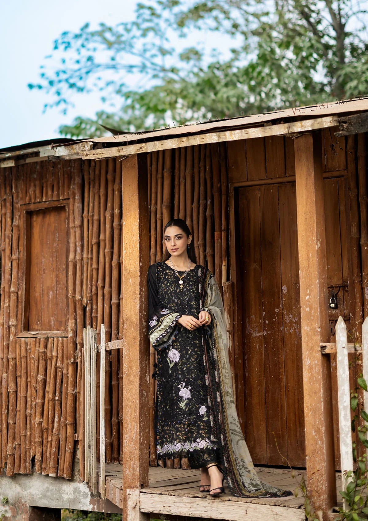 [ SUIT E ] - ELAF CHIKANKARI PRINTS WITH CHIFFON DUPATTA 2026