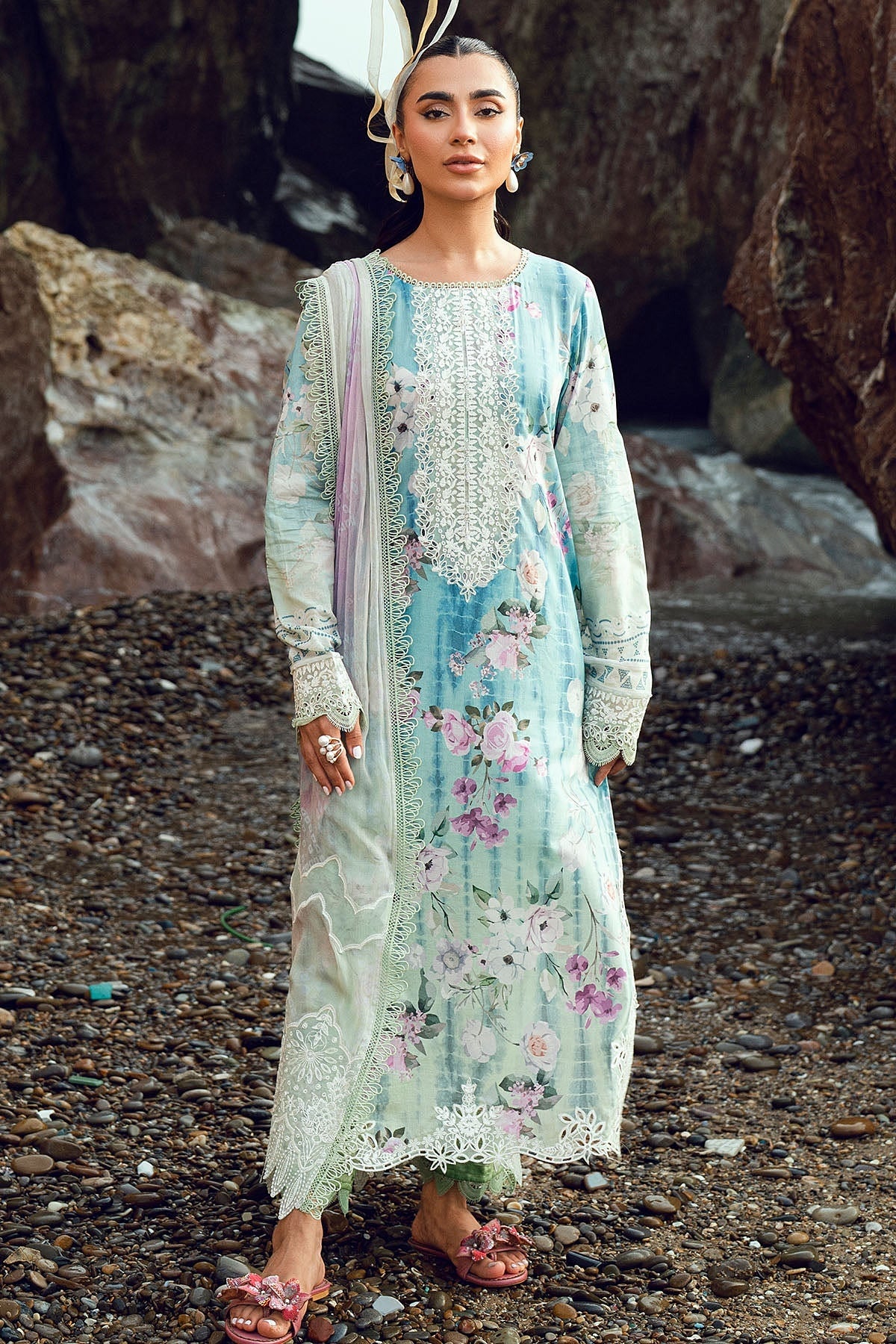 [ SUIT F ] - NUREH GARDENIA LAWN EMBROIDERED AND PRINTED 2026