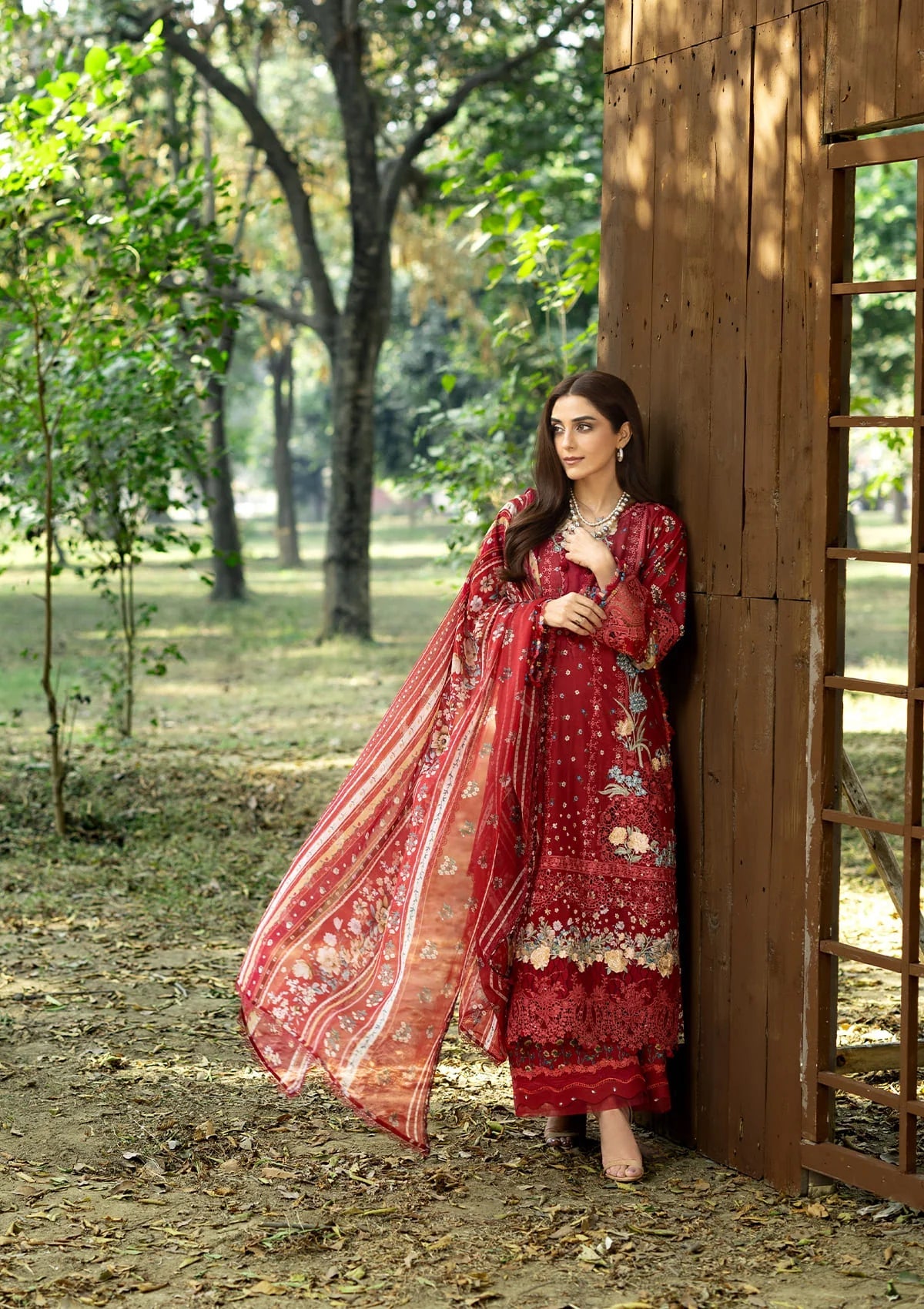[ SUIT C ] - ELAF CHIKANKARI PRINTS WITH CHIFFON DUPATTA 2026
