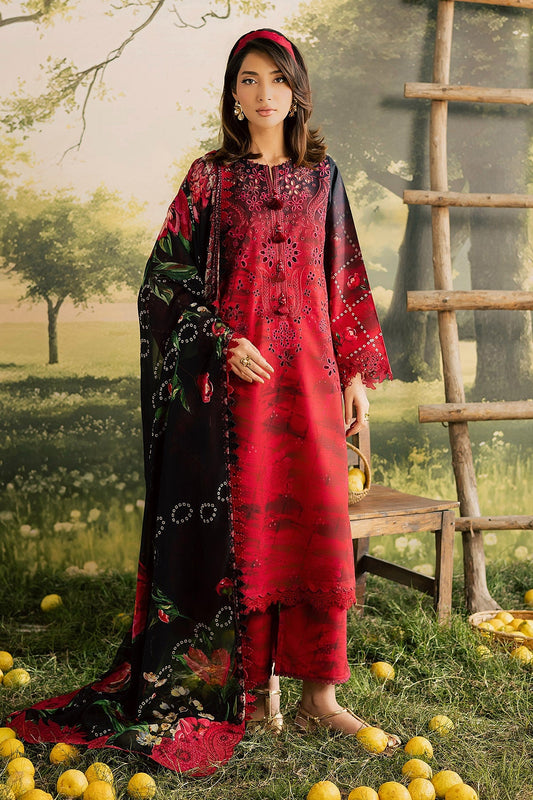 [ SUIT C ] - NUREH BLOOM LAWN EMBROIDERED AND PRINTED DORIYA COLLECTION 2026