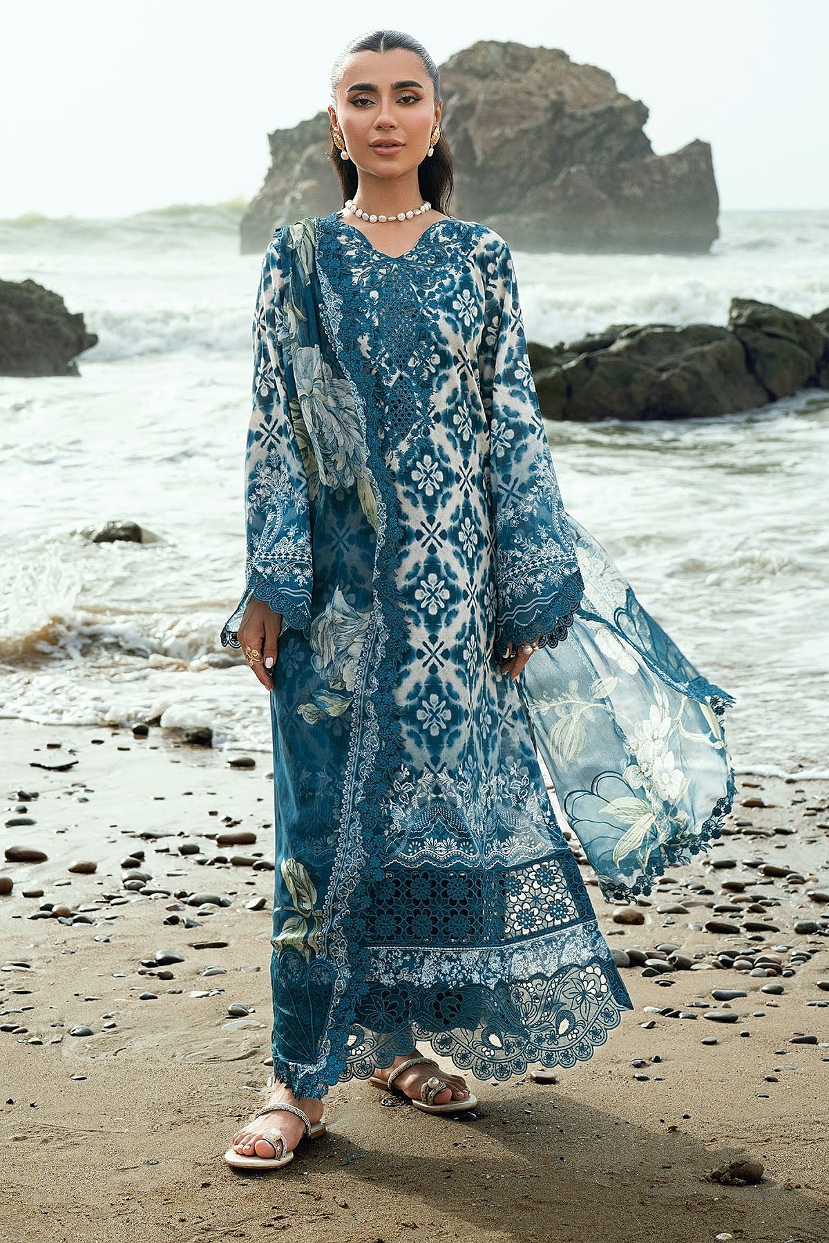 [ SUIT H ] - NUREH GARDENIA LAWN EMBROIDERED AND PRINTED 2026