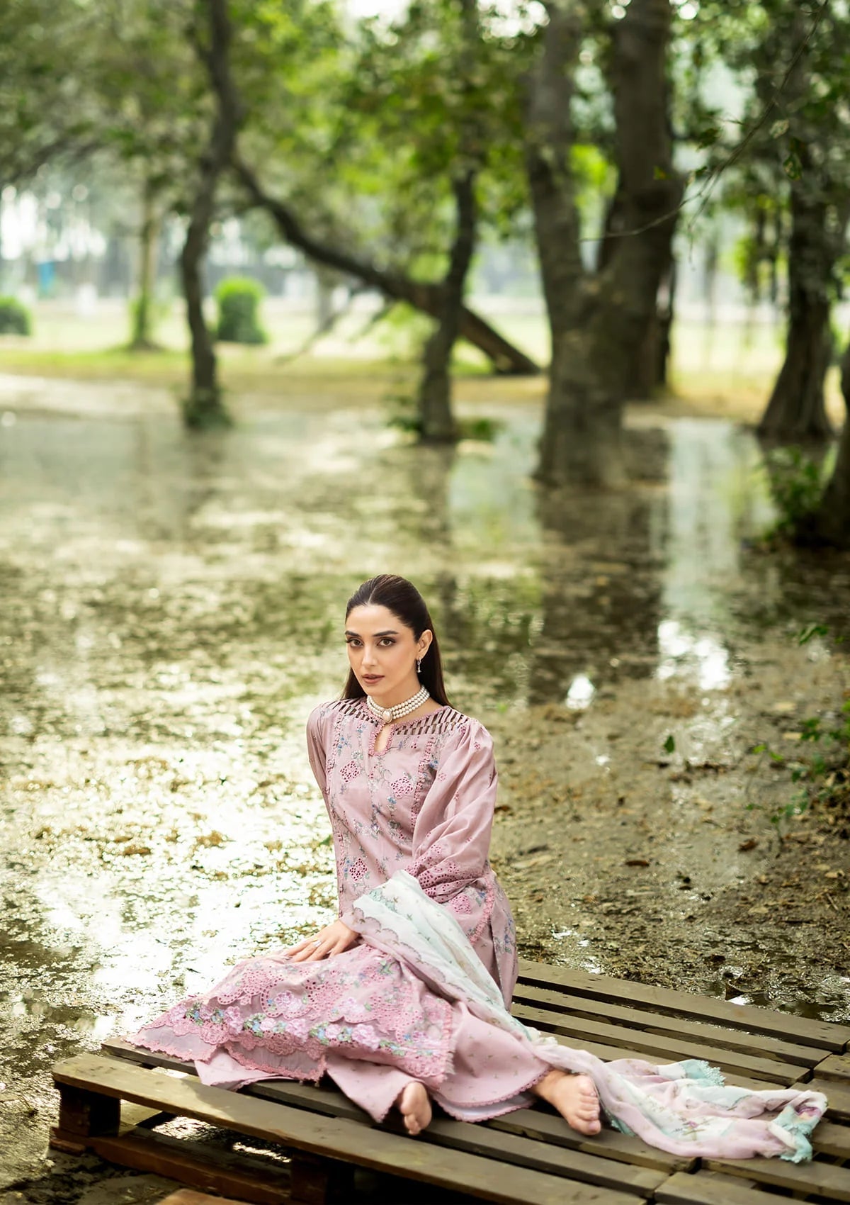 [ SUIT P ] - ELAF CHIKANKARI PRINTS WITH CHIFFON DUPATTA 2026