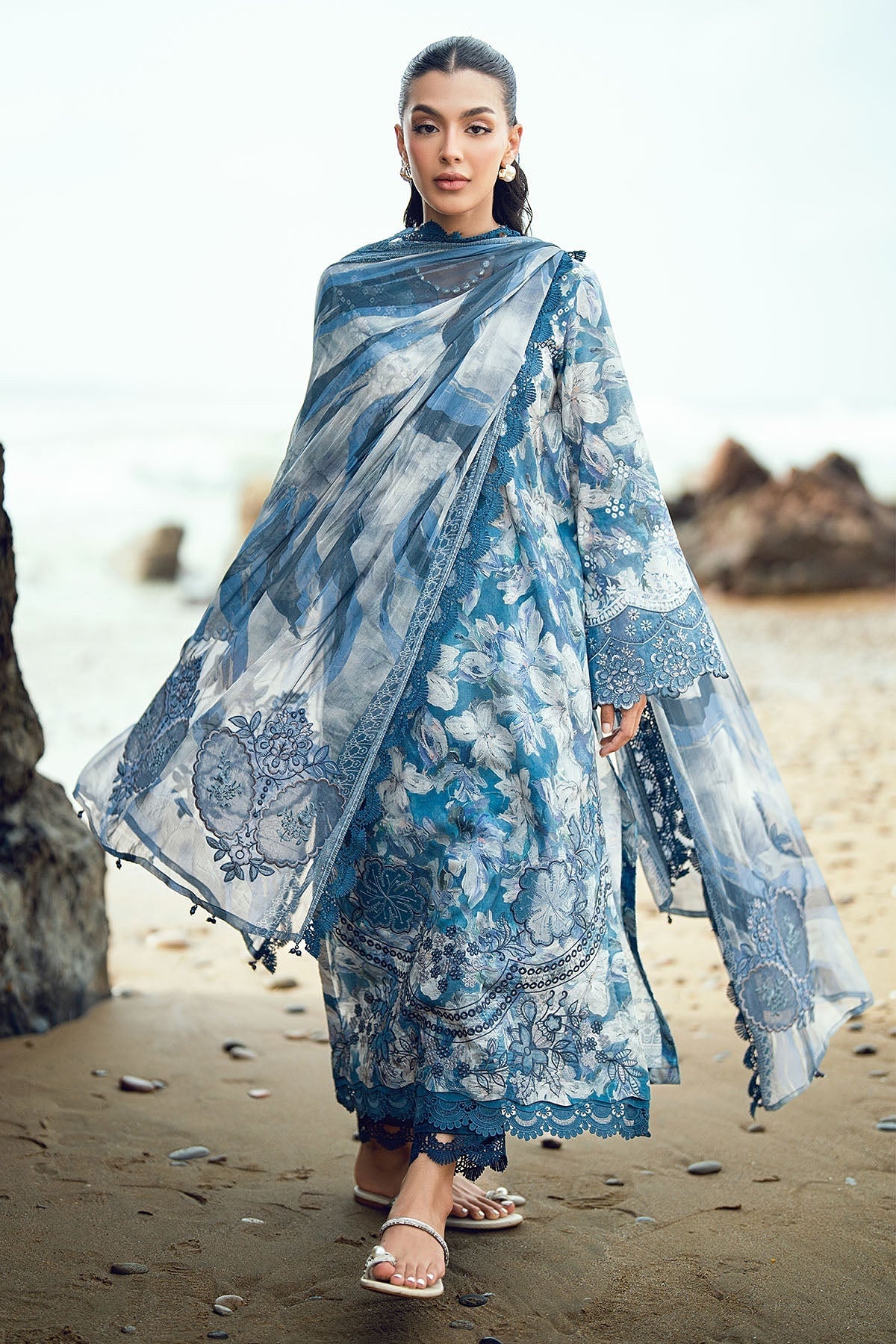 [ SUIT E ] - NUREH GARDENIA LAWN EMBROIDERED AND PRINTED 2026