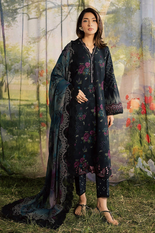 [ SUIT F ] - NUREH BLOOM LAWN EMBROIDERED AND PRINTED DORIYA COLLECTION 2026