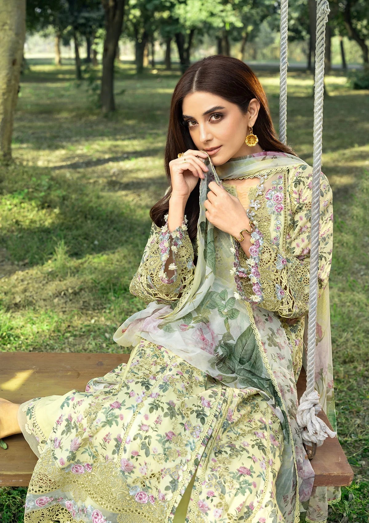 [ SUIT O ] - ELAF CHIKANKARI PRINTS WITH CHIFFON DUPATTA 2026