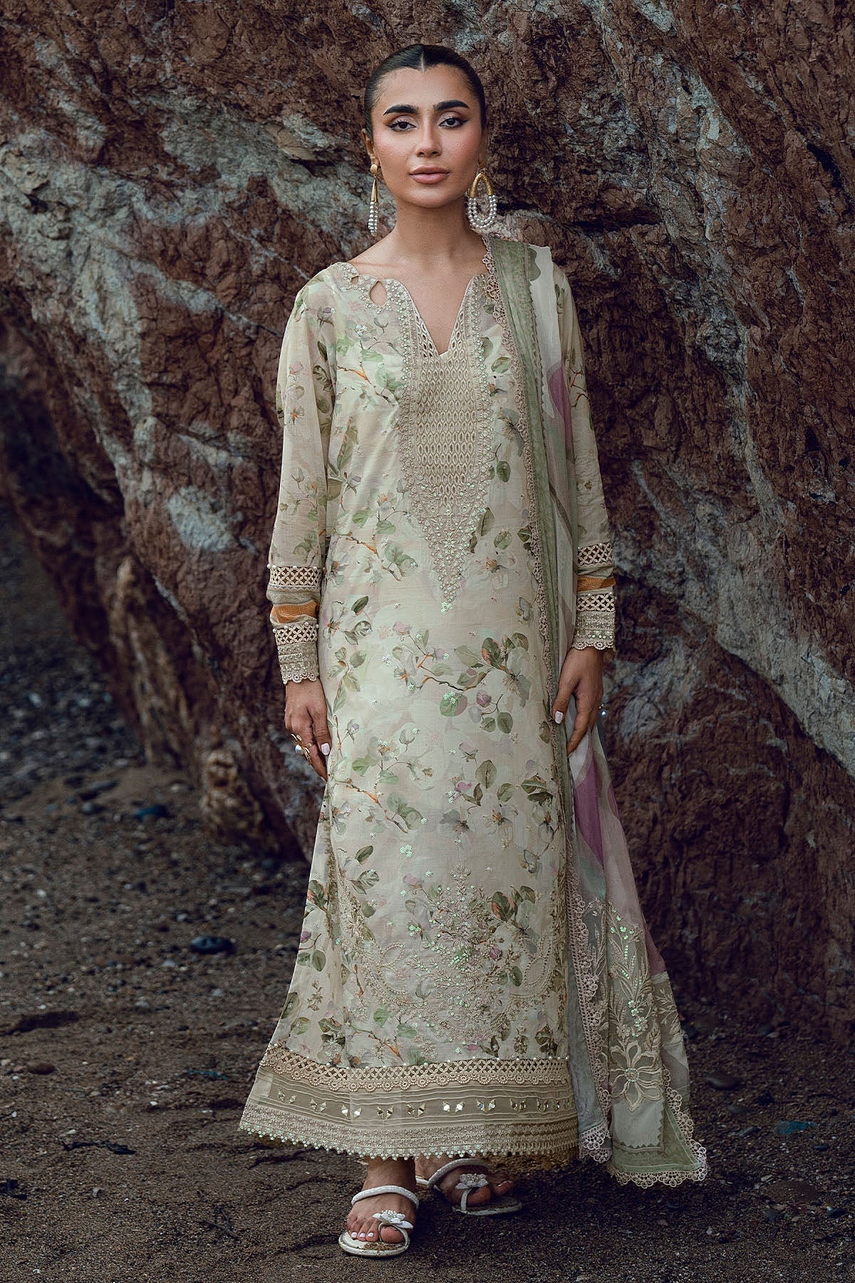 [ SUIT I ] - NUREH GARDENIA LAWN EMBROIDERED AND PRINTED 2026