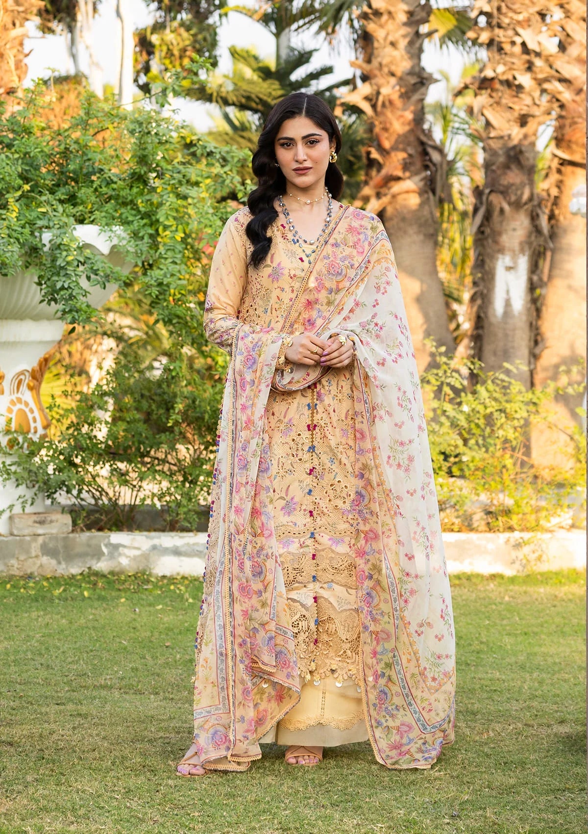 [ SUIT H ] - ELAF CHIKANKARI PRINTS WITH CHIFFON DUPATTA 2026