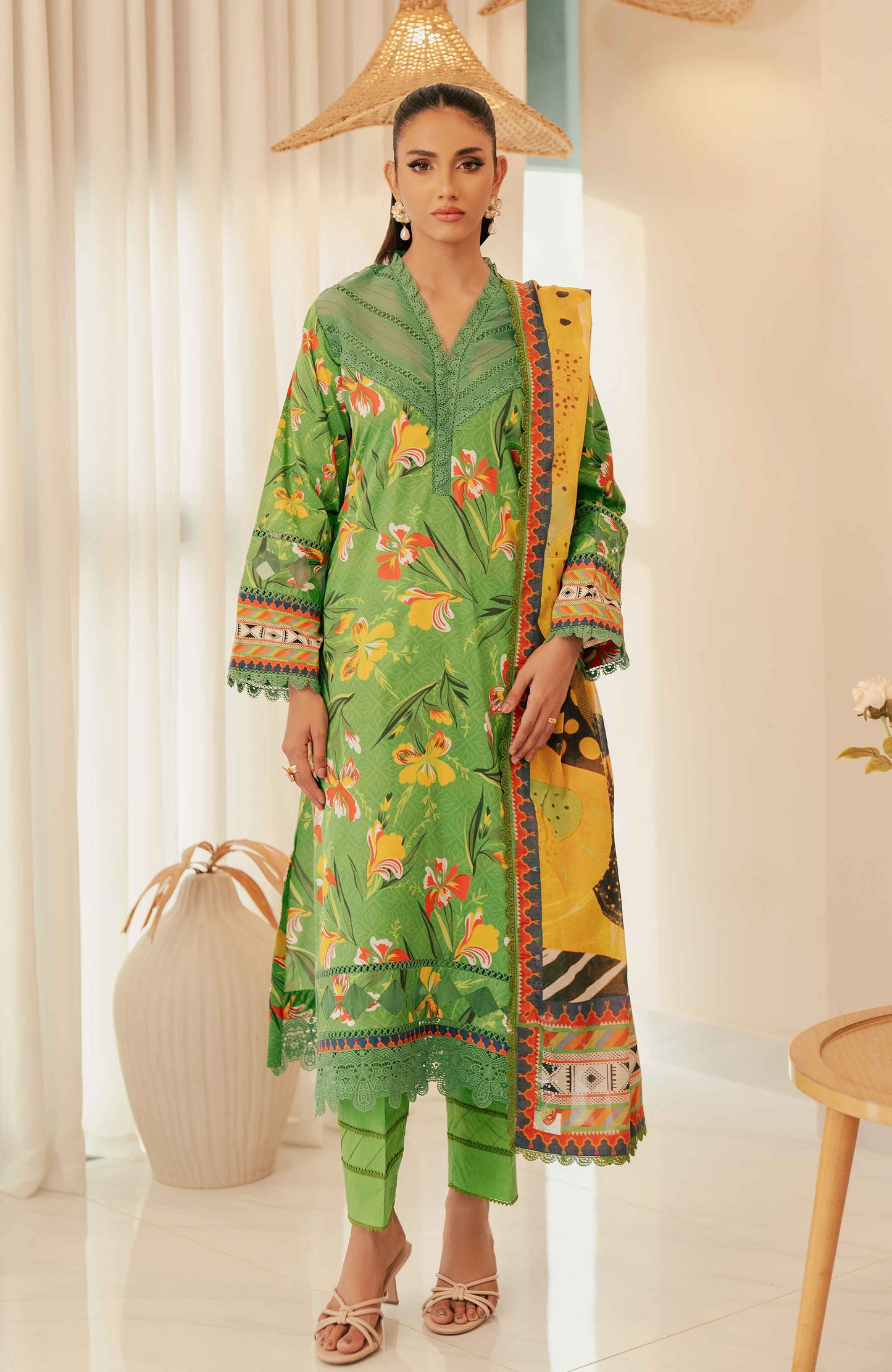 ALZOHAIB BLOOM SUNSHINE COTTON SILK COLLECTION 2024