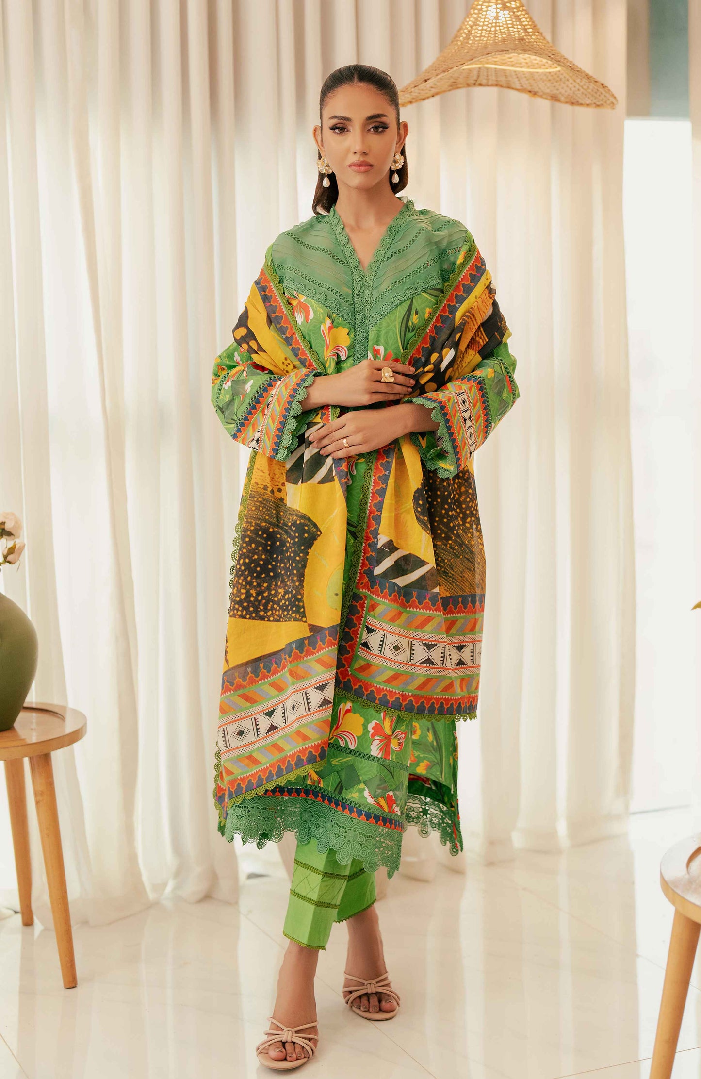 ALZOHAIB BLOOM SUNSHINE COTTON SILK COLLECTION 2024