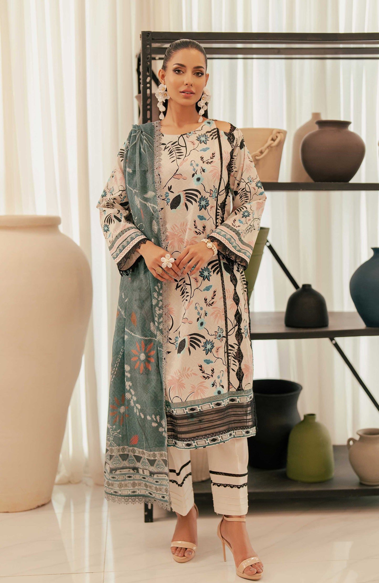 ALZOHAIB BLOOM SUNSHINE COTTON SILK COLLECTION 2024