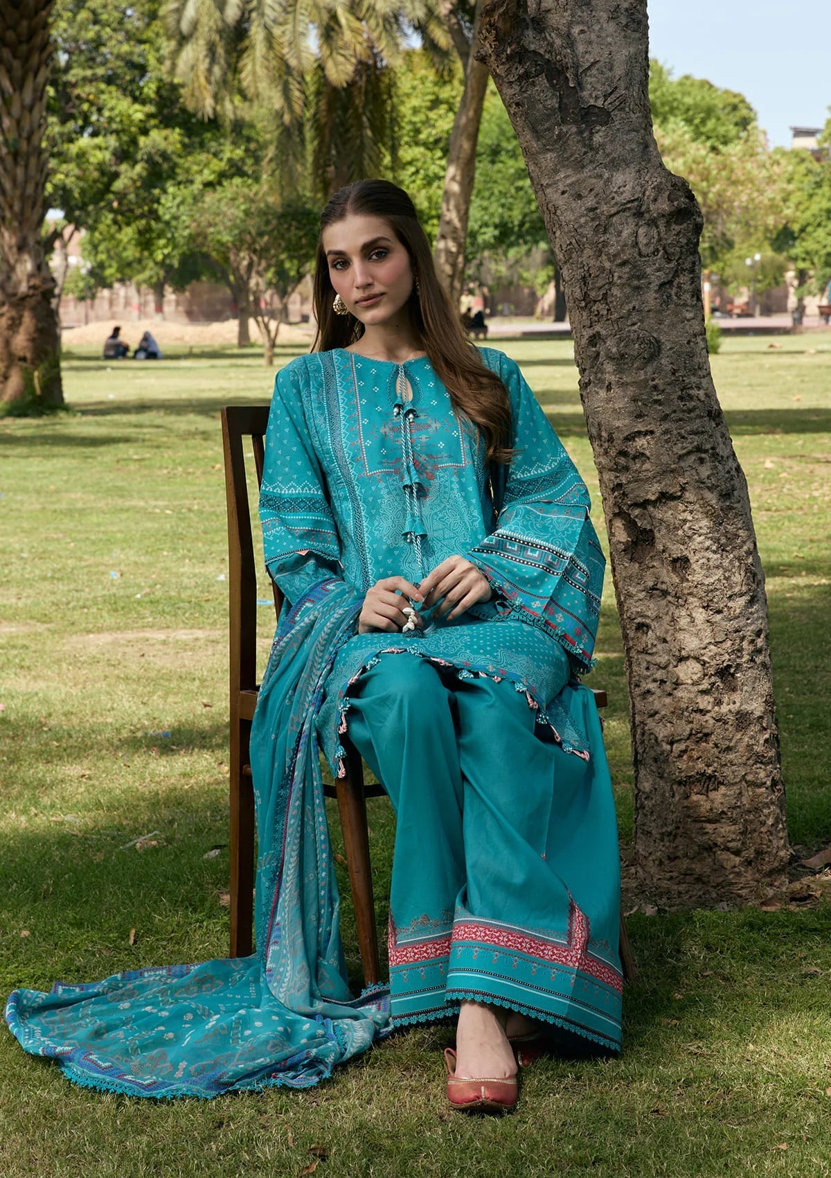 [ SUIT N ] - KAHF AANGAN LUXURY PRINT LAWN WITH CHIFFON DUPATTA 2026