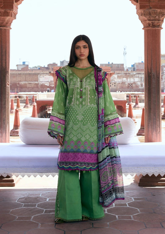 [ SUIT L ] - KAHF AANGAN LUXURY PRINT LAWN WITH CHIFFON DUPATTA 2026