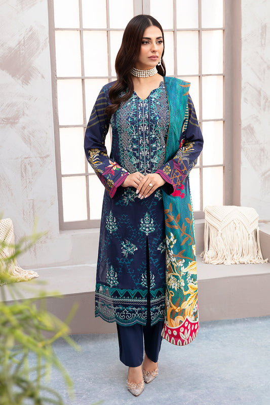 Ramsha - Rangrez Lawn Collection 2024 – Blossoms by Azz