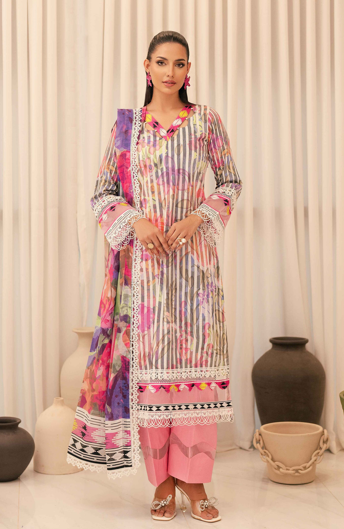 ALZOHAIB BLOOM SUNSHINE COTTON SILK COLLECTION 2024