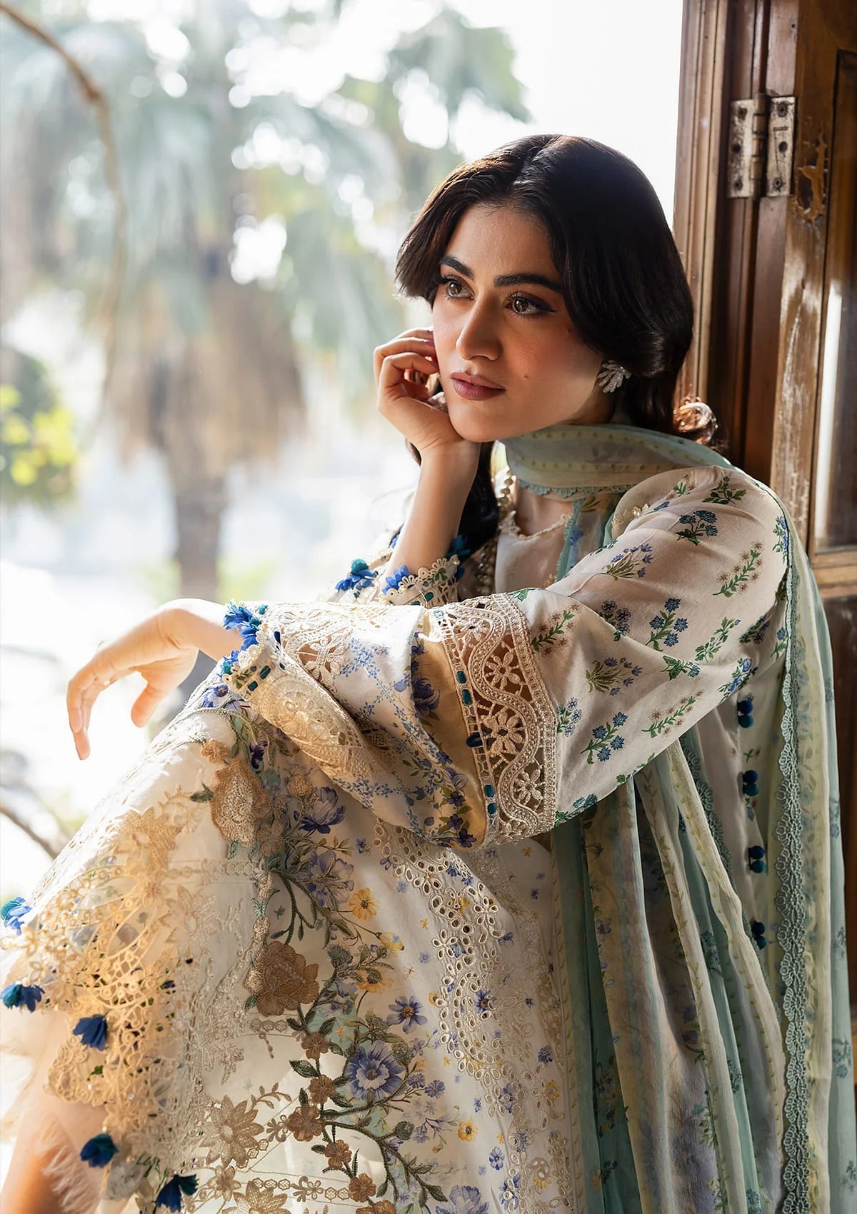 [ SUIT M ] - ELAF CHIKANKARI PRINTS WITH CHIFFON DUPATTA 2026