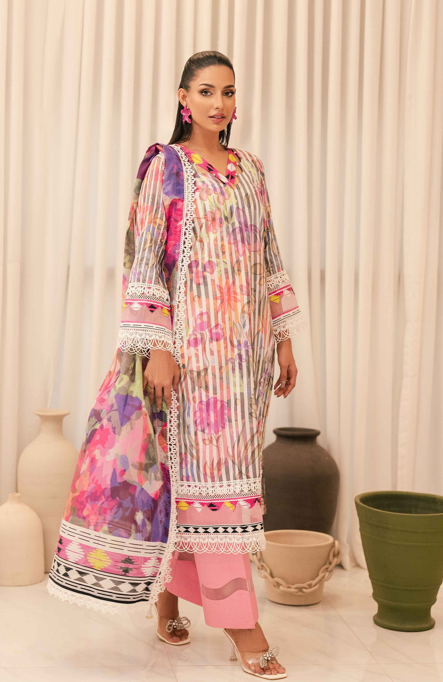 ALZOHAIB BLOOM SUNSHINE COTTON SILK COLLECTION 2024