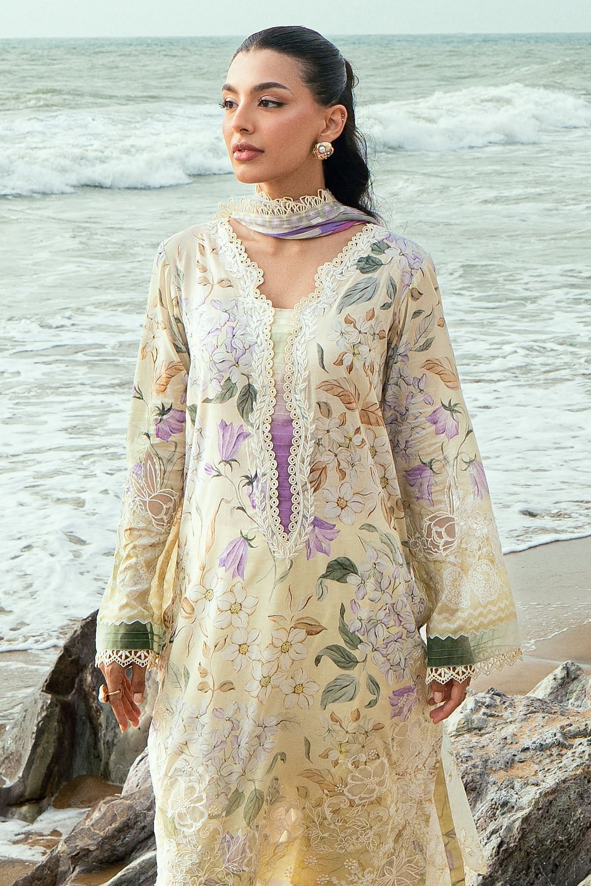 [ SUIT A ] - NUREH GARDENIA LAWN EMBROIDERED AND PRINTED 2026