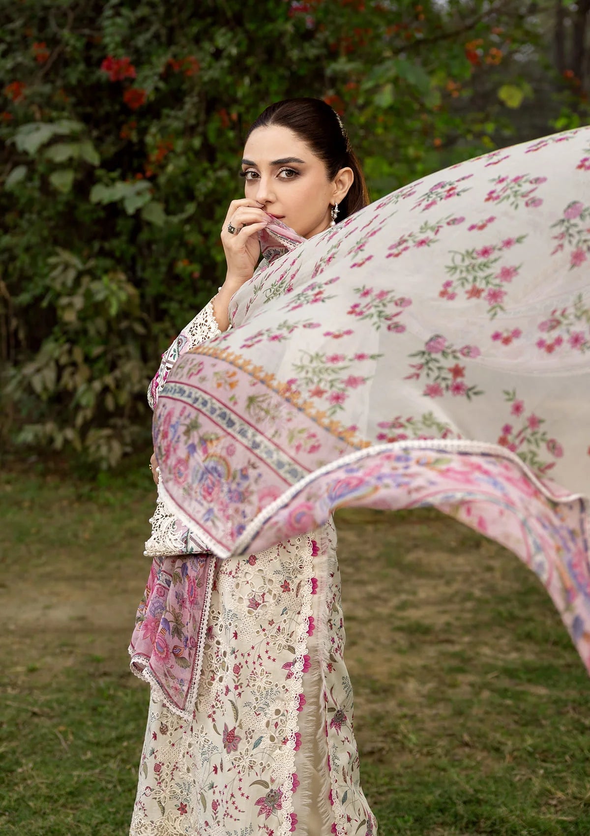 [ SUIT A ] - ELAF CHIKANKARI PRINTS WITH CHIFFON DUPATTA 2026