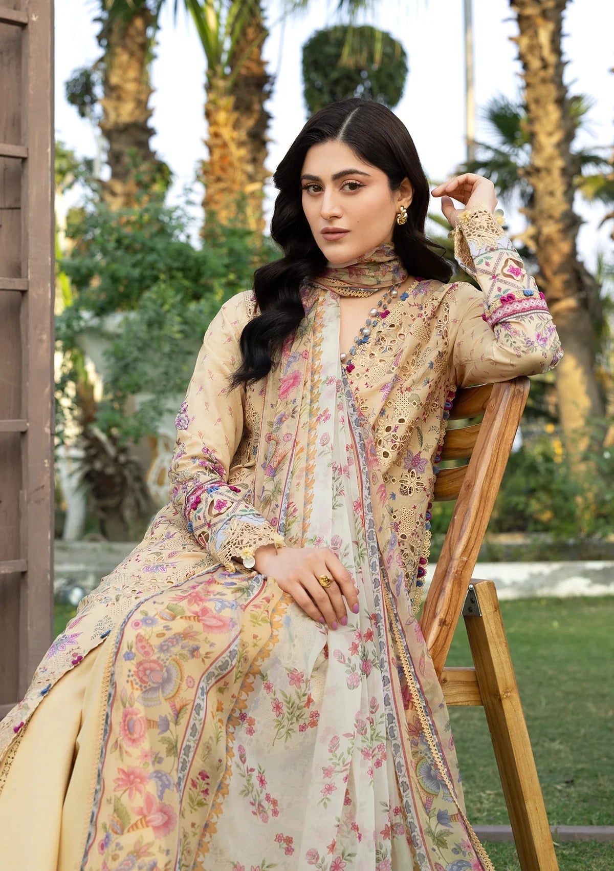 [ SUIT H ] - ELAF CHIKANKARI PRINTS WITH CHIFFON DUPATTA 2026