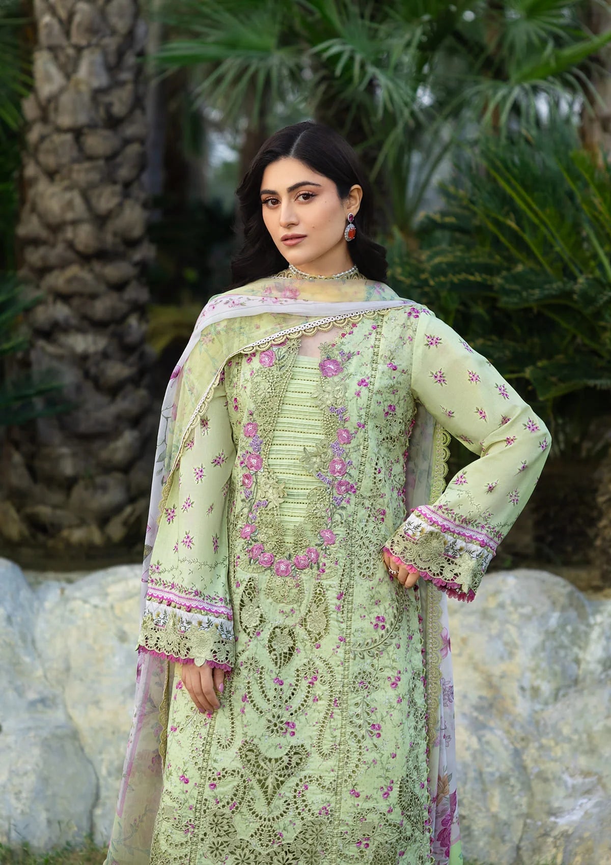 [ SUIT G ] - ELAF CHIKANKARI PRINTS WITH CHIFFON DUPATTA 2026
