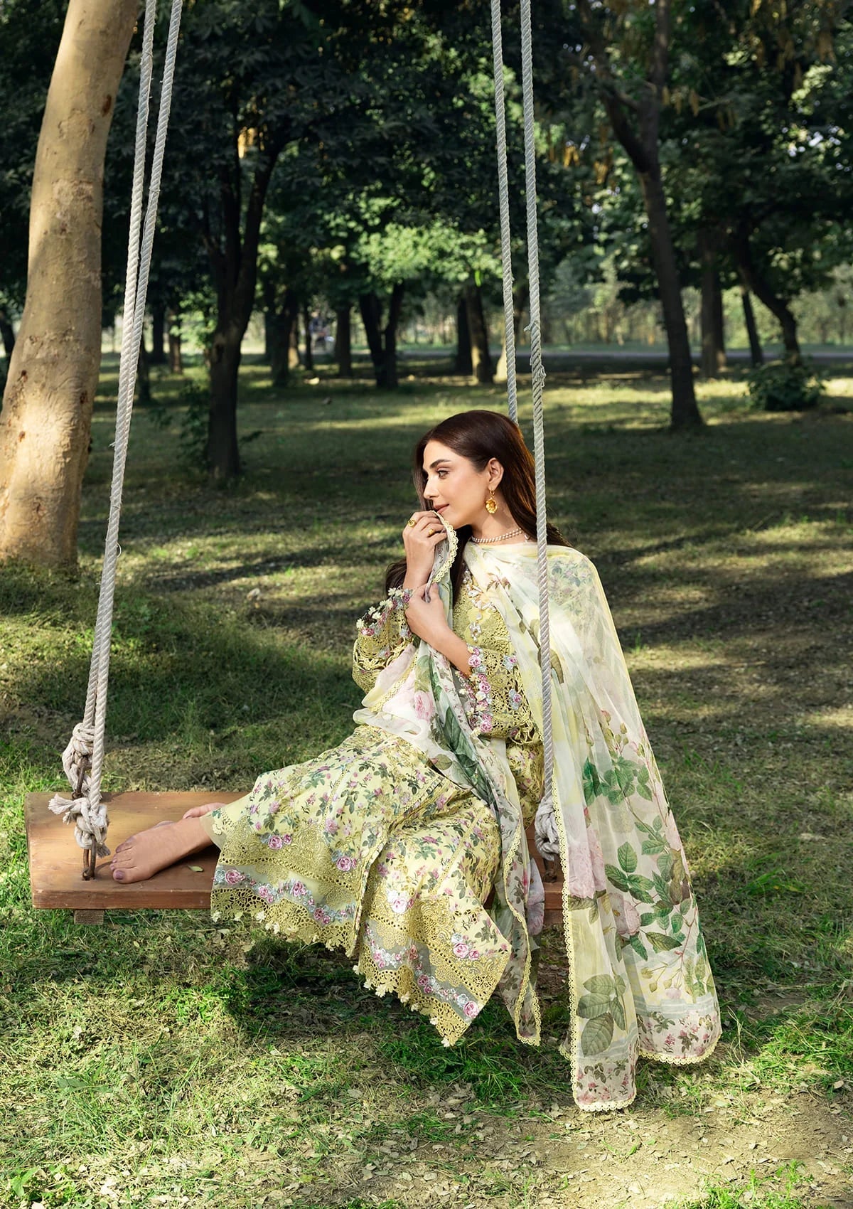 [ SUIT O ] - ELAF CHIKANKARI PRINTS WITH CHIFFON DUPATTA 2026