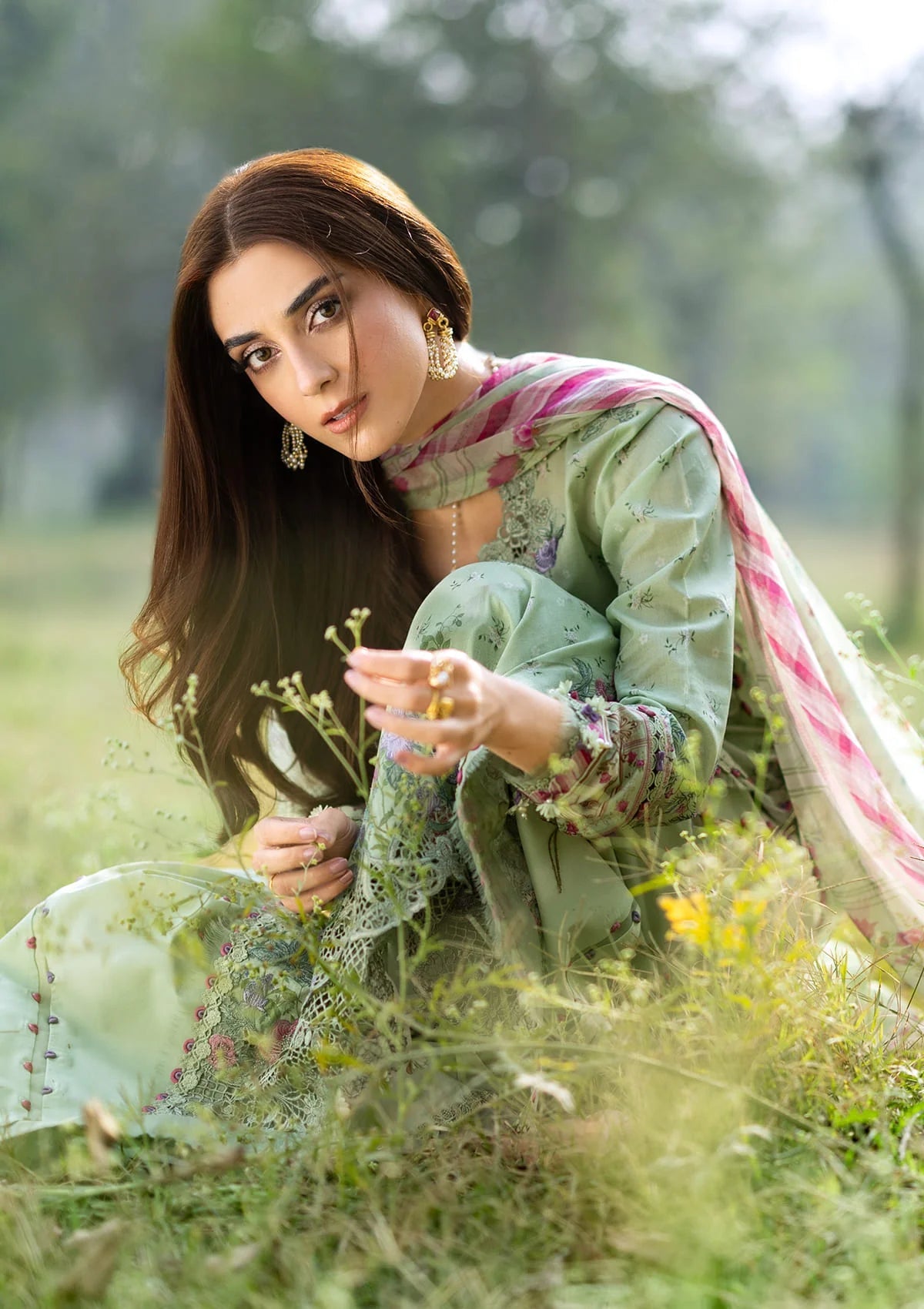 [ SUIT J ] - ELAF CHIKANKARI PRINTS WITH CHIFFON DUPATTA 2026