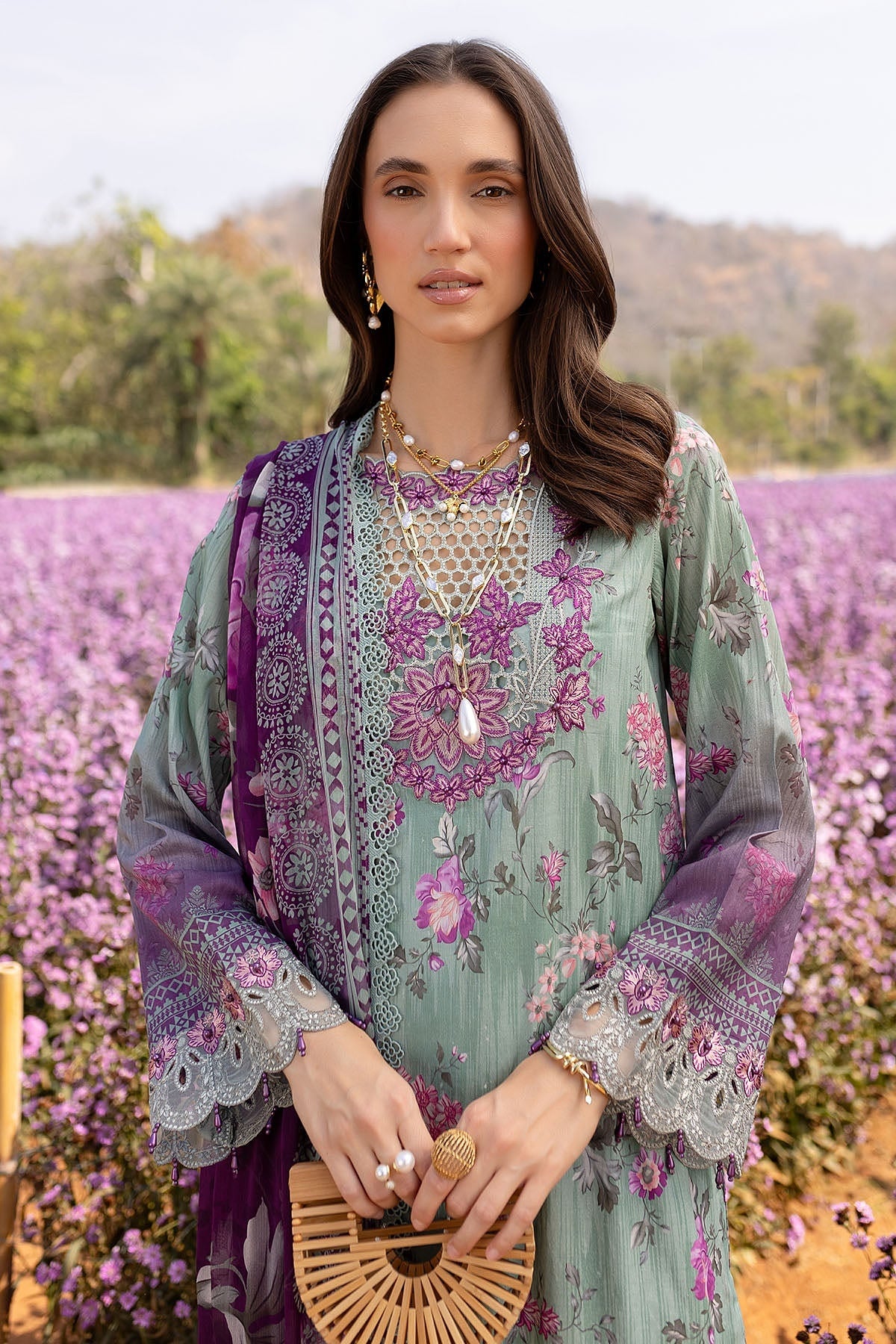 NUREH BLOOM LAWN PRINTED EMBROIDERED COLLECTION 2025