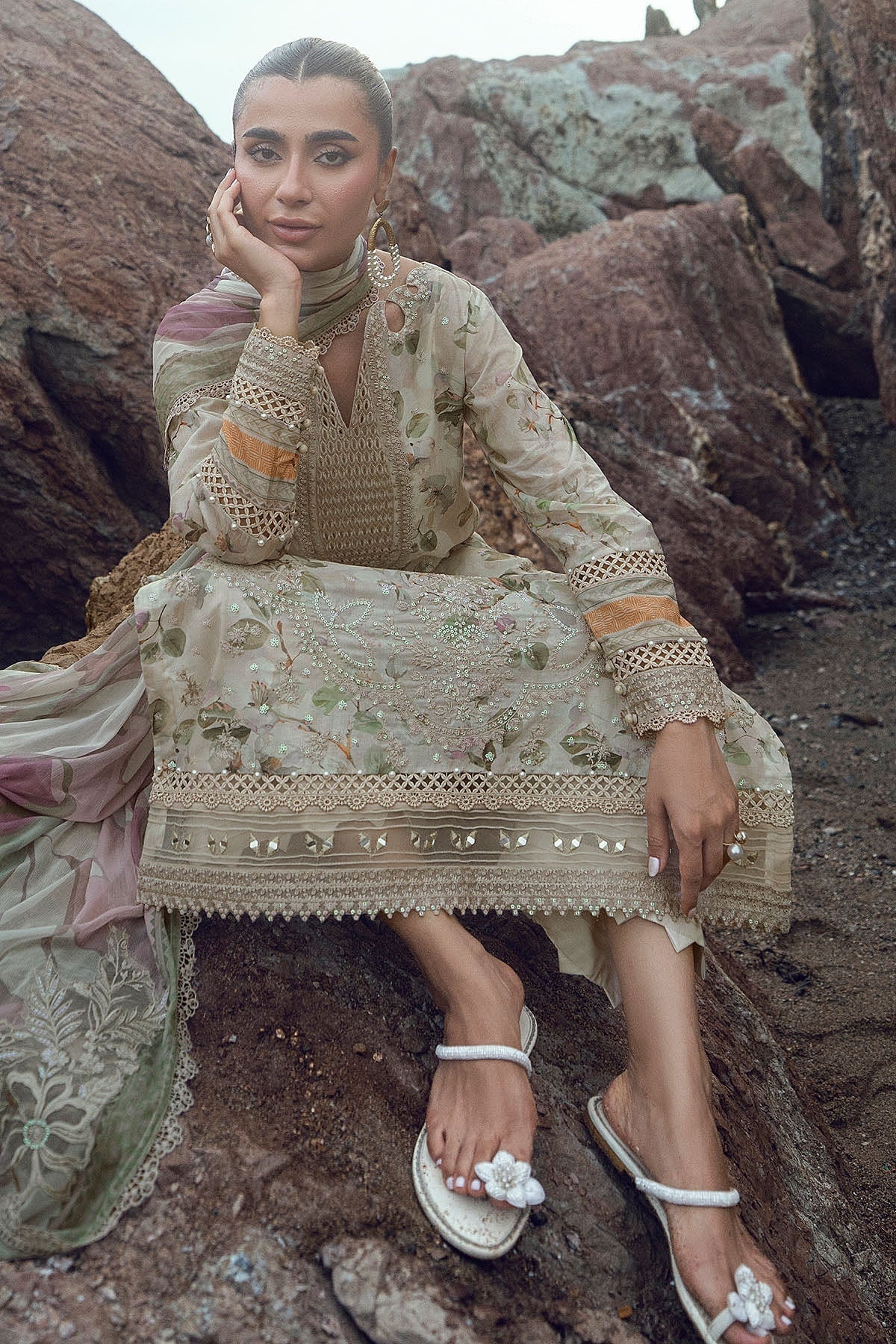 [ SUIT I ] - NUREH GARDENIA LAWN EMBROIDERED AND PRINTED 2026