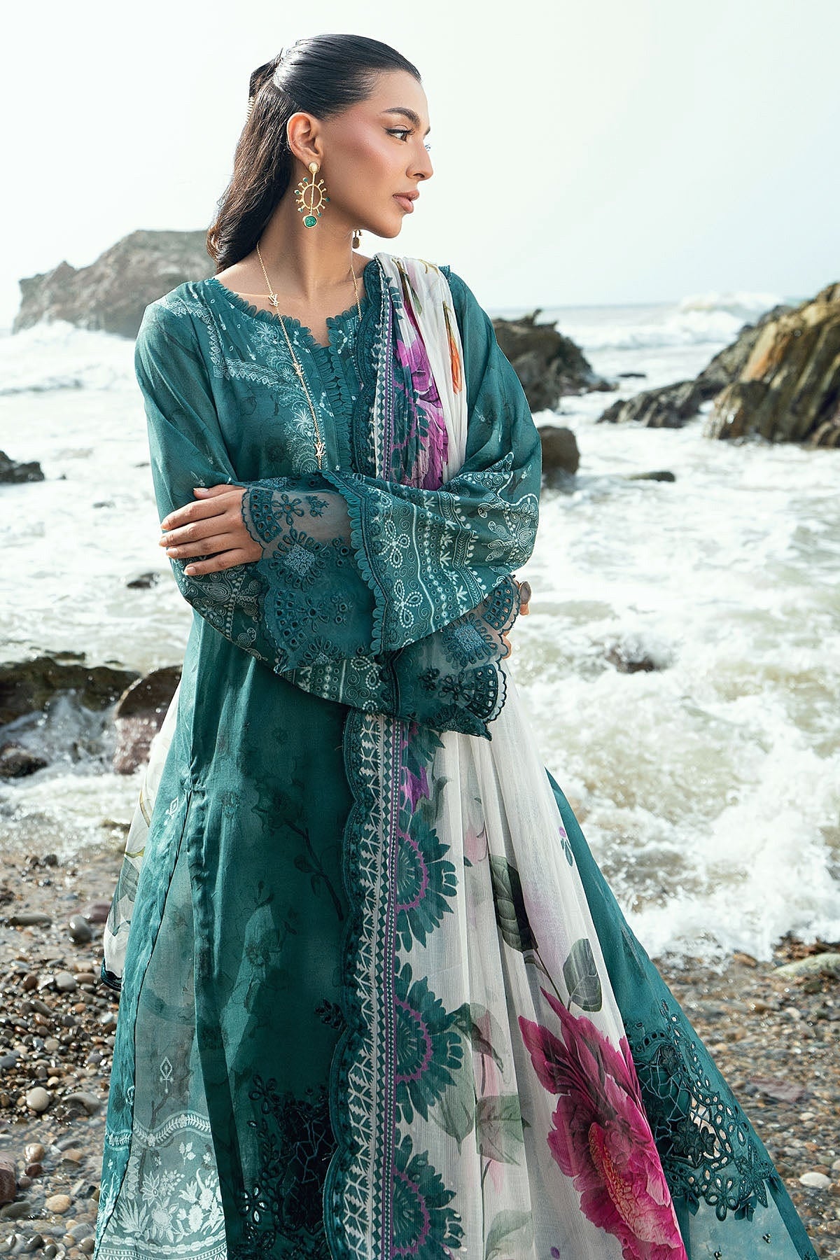 [ SUIT B ] - NUREH GARDENIA LAWN EMBROIDERED AND PRINTED 2026