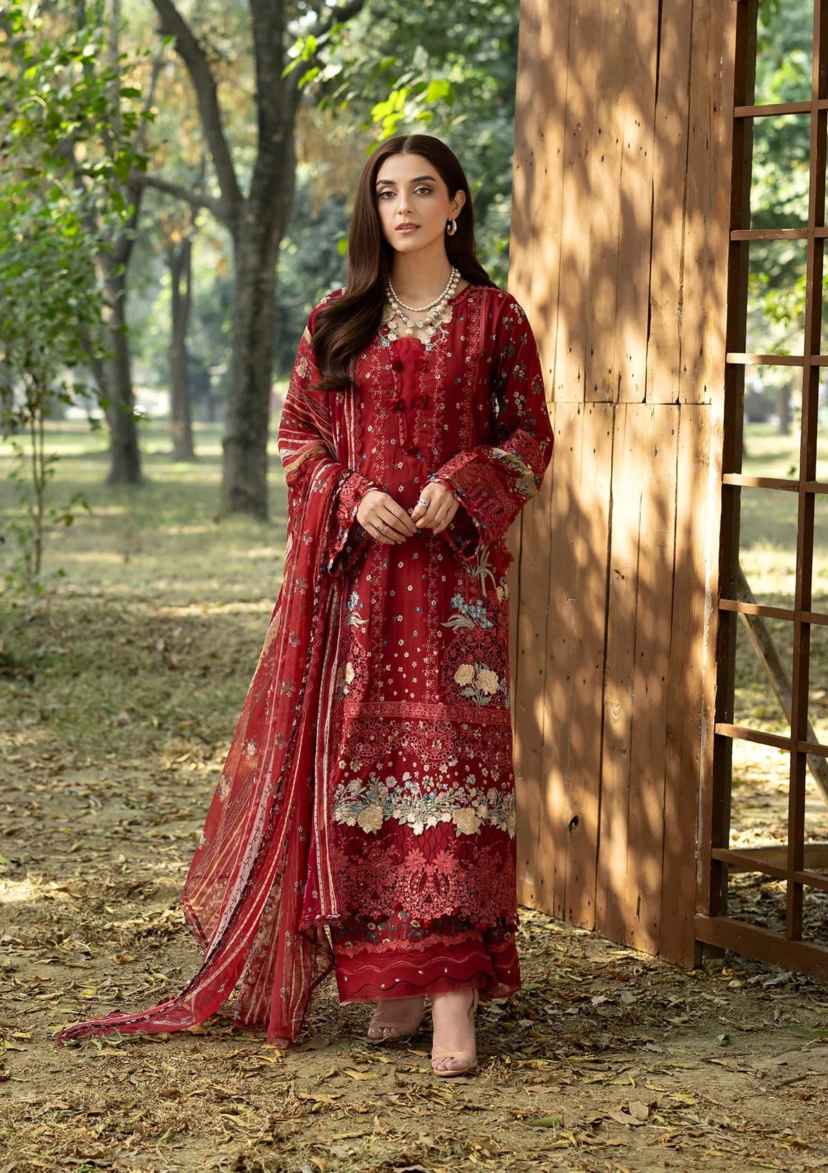 [ SUIT C ] - ELAF CHIKANKARI PRINTS WITH CHIFFON DUPATTA 2026