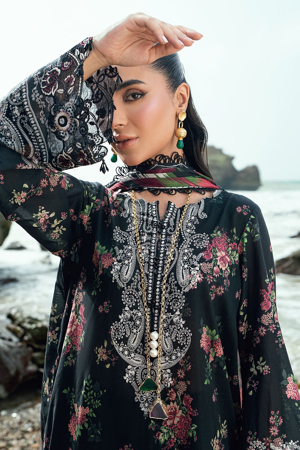 [ SUIT C ] - NUREH GARDENIA LAWN EMBROIDERED AND PRINTED 2026