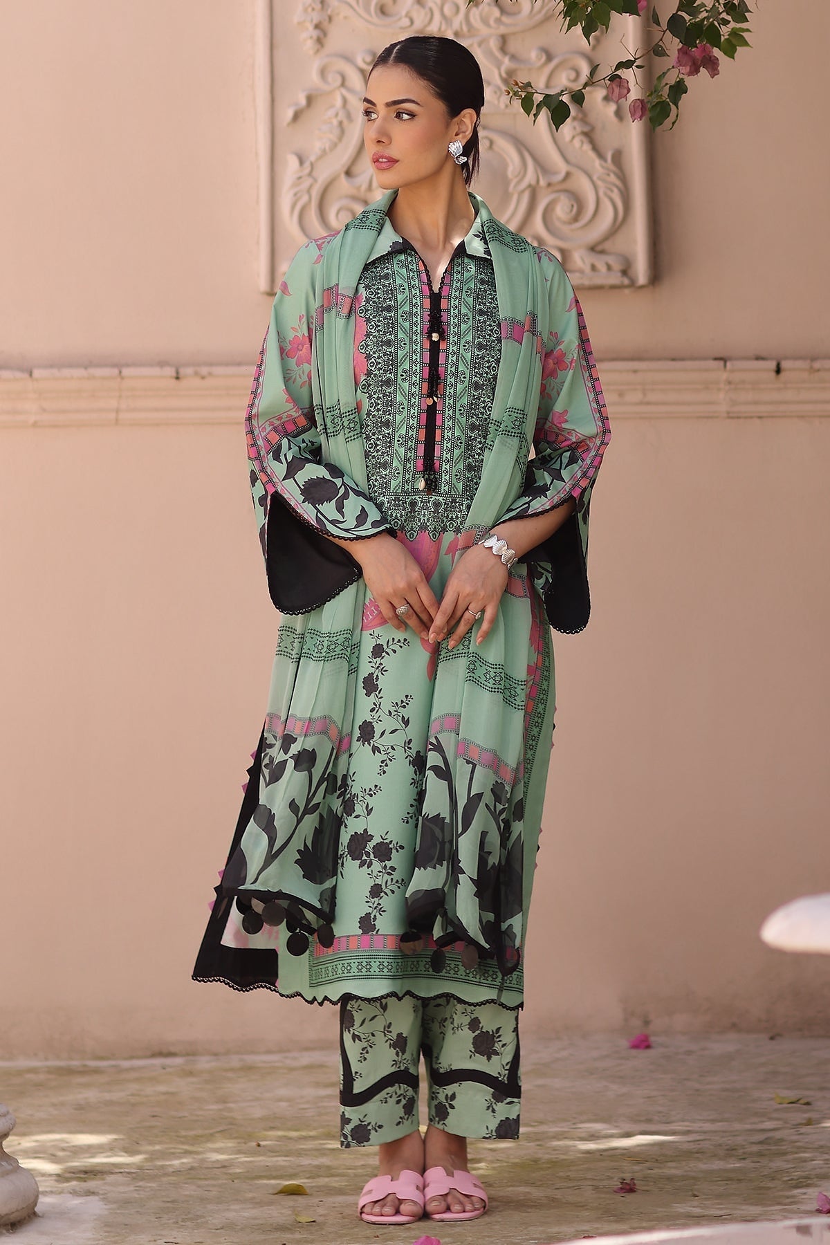 [ SUIT J ] - CHARIZMA C - PRINTS LAWN WITH PRINTED CHIFFON DUPATTA COLLECTION 2026