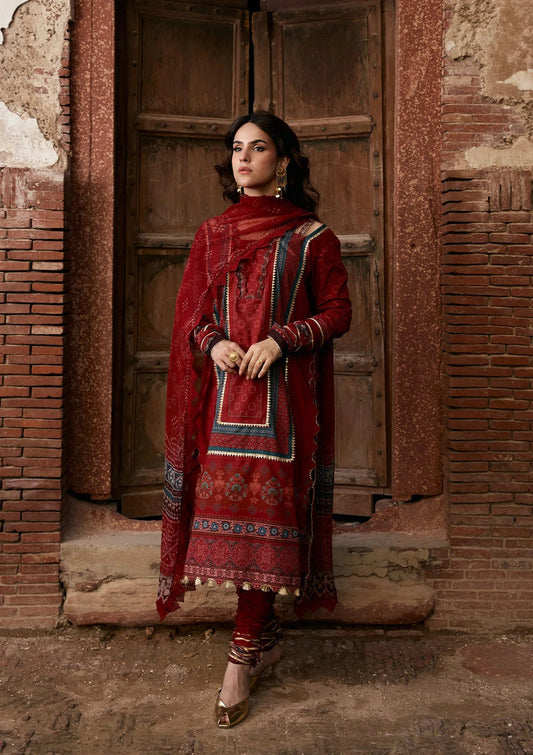 [ SUIT A ] - KAHF AANGAN LUXURY PRINT LAWN WITH CHIFFON DUPATTA 2026