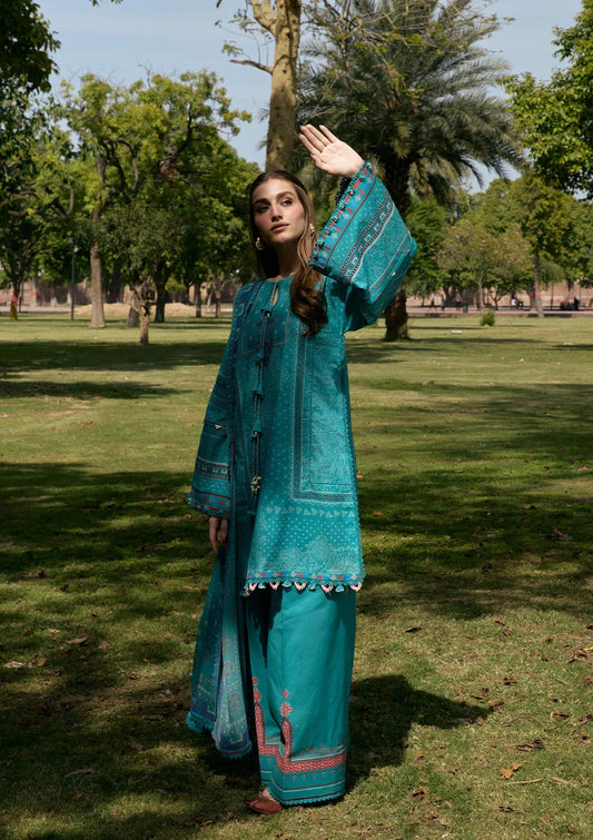 [ SUIT N ] - KAHF AANGAN LUXURY PRINT LAWN WITH CHIFFON DUPATTA 2026