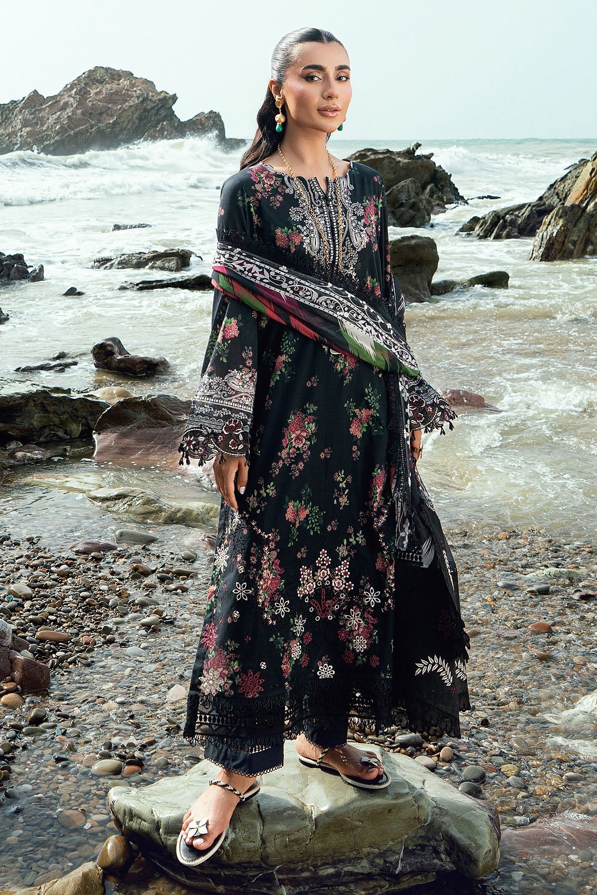 [ SUIT C ] - NUREH GARDENIA LAWN EMBROIDERED AND PRINTED 2026