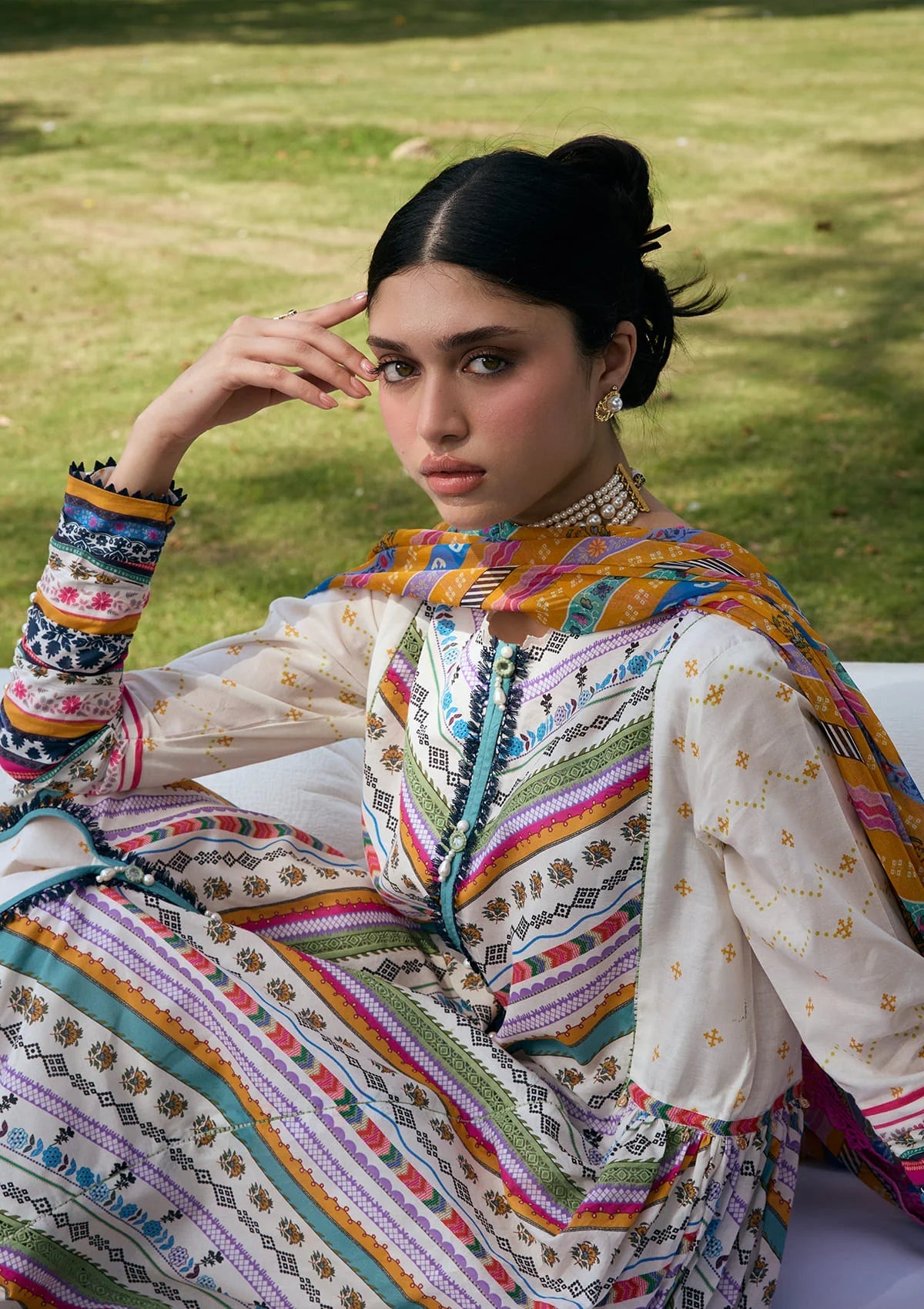 [ SUIT C ] - KAHF AANGAN LUXURY PRINT LAWN WITH CHIFFON DUPATTA 2026