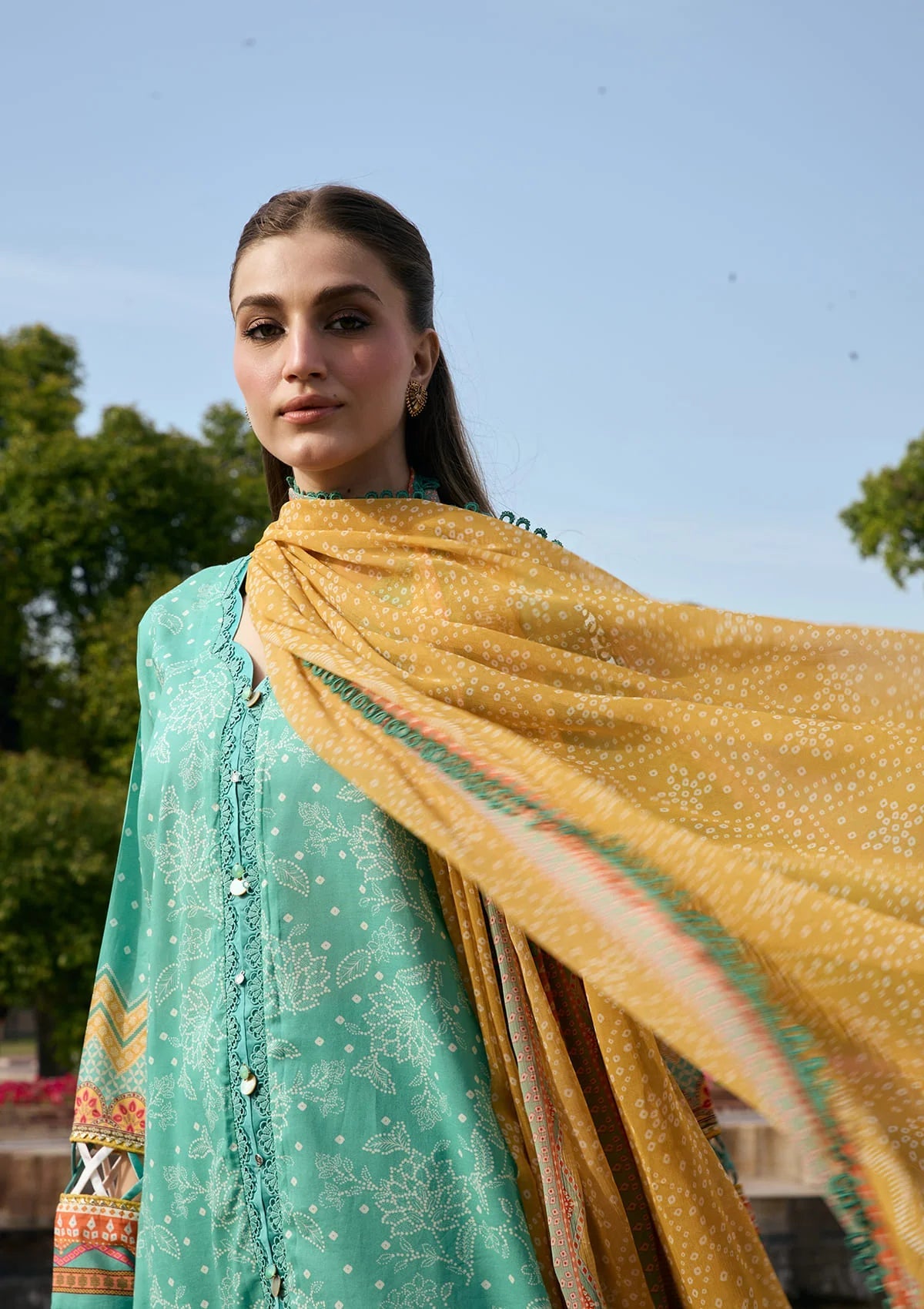 [ SUIT K ] - KAHF AANGAN LUXURY PRINT LAWN WITH CHIFFON DUPATTA 2026
