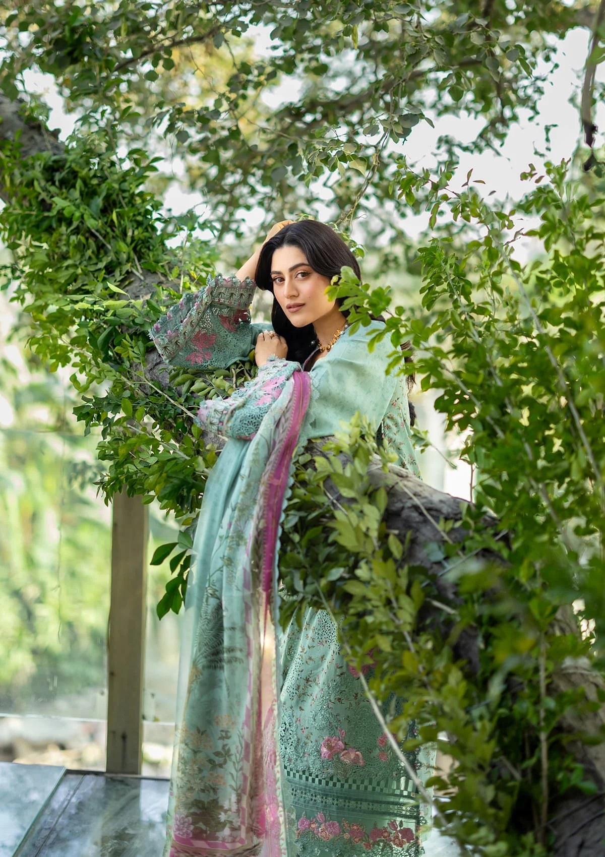 [ SUIT B ] - ELAF CHIKANKARI PRINTS WITH CHIFFON DUPATTA 2026