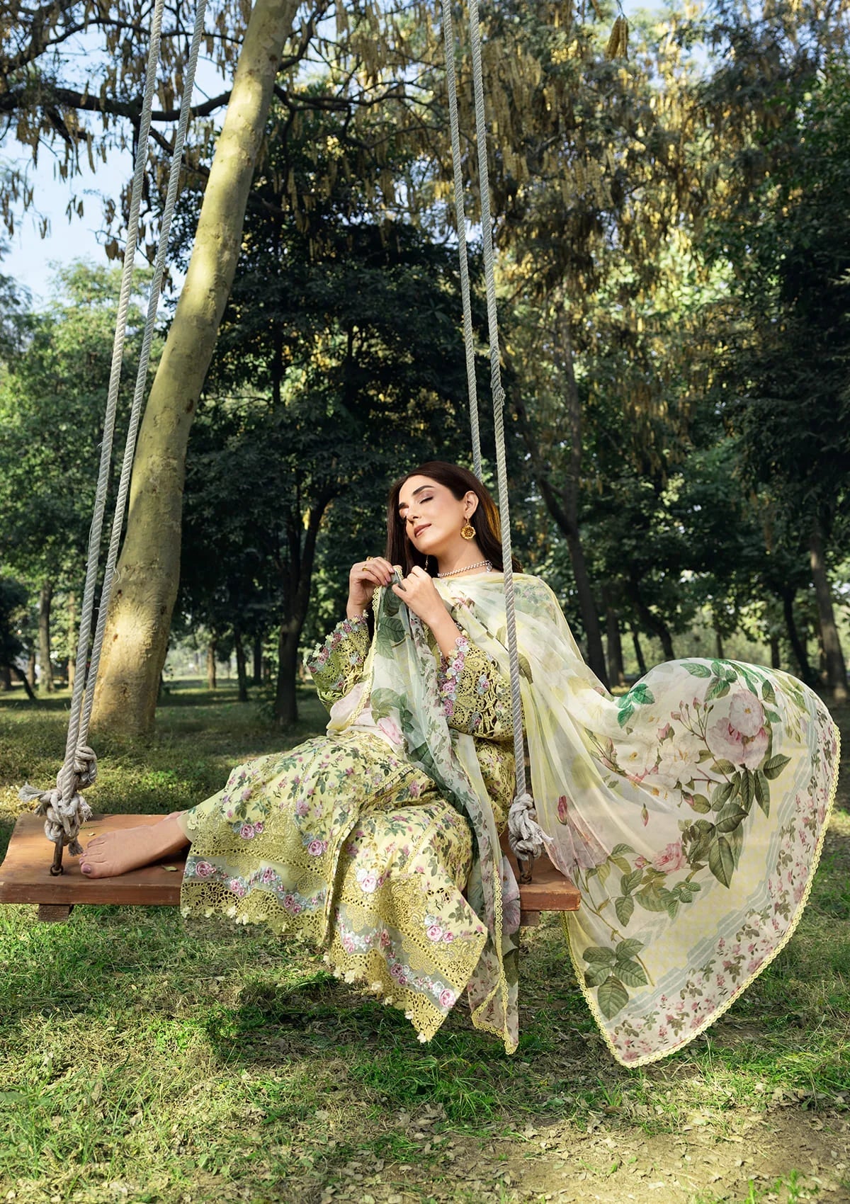[ SUIT O ] - ELAF CHIKANKARI PRINTS WITH CHIFFON DUPATTA 2026