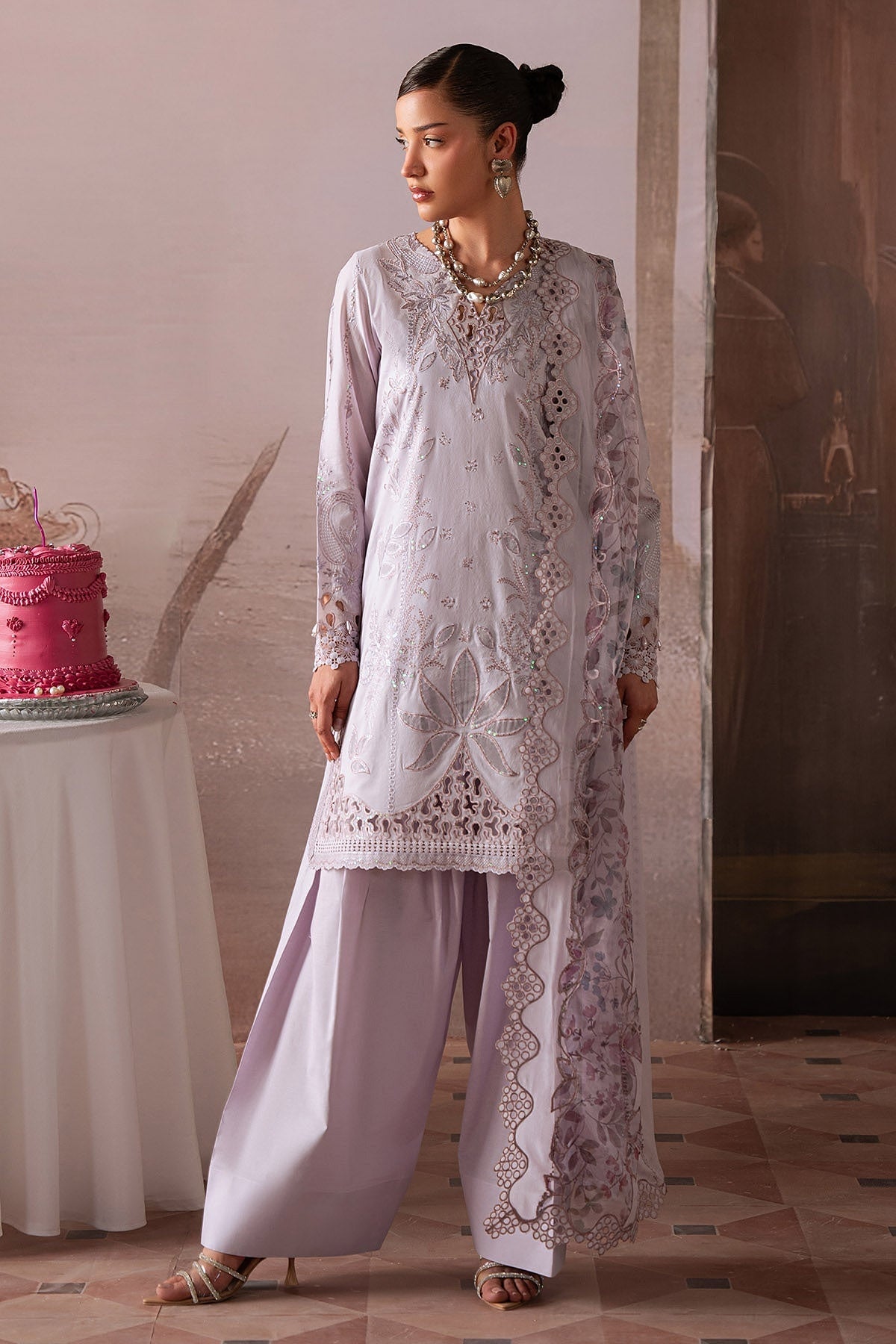 [ SUIT F ] - NUREH FEYA EMBROIDERED LAWN WITH EMBROIDERED CHIFFON DUPATTA COLLECTION 2026