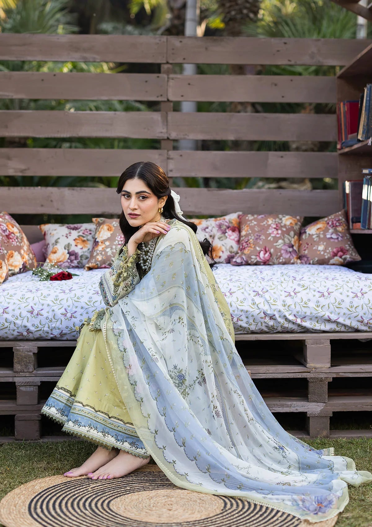[ SUIT L ] - ELAF CHIKANKARI PRINTS WITH CHIFFON DUPATTA 2026