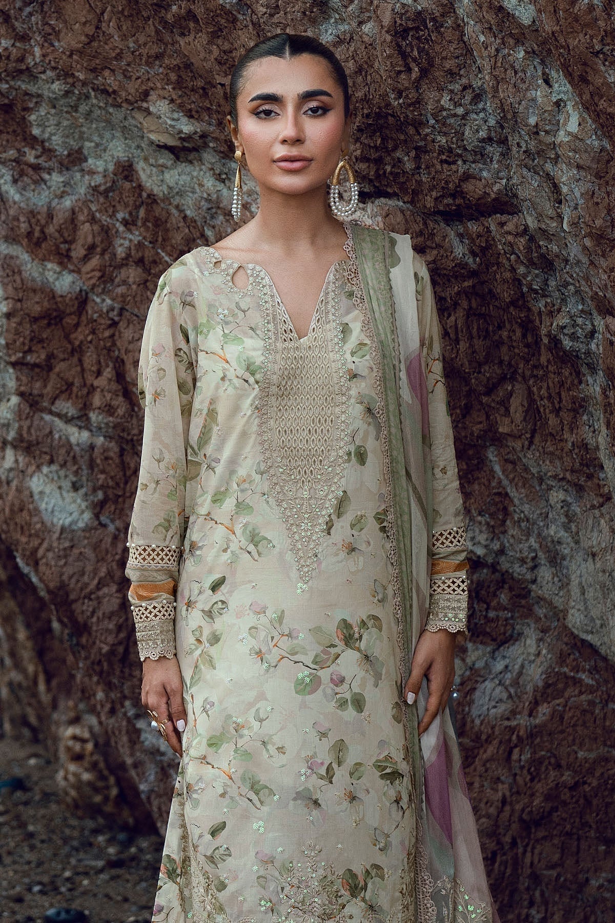 [ SUIT I ] - NUREH GARDENIA LAWN EMBROIDERED AND PRINTED 2026