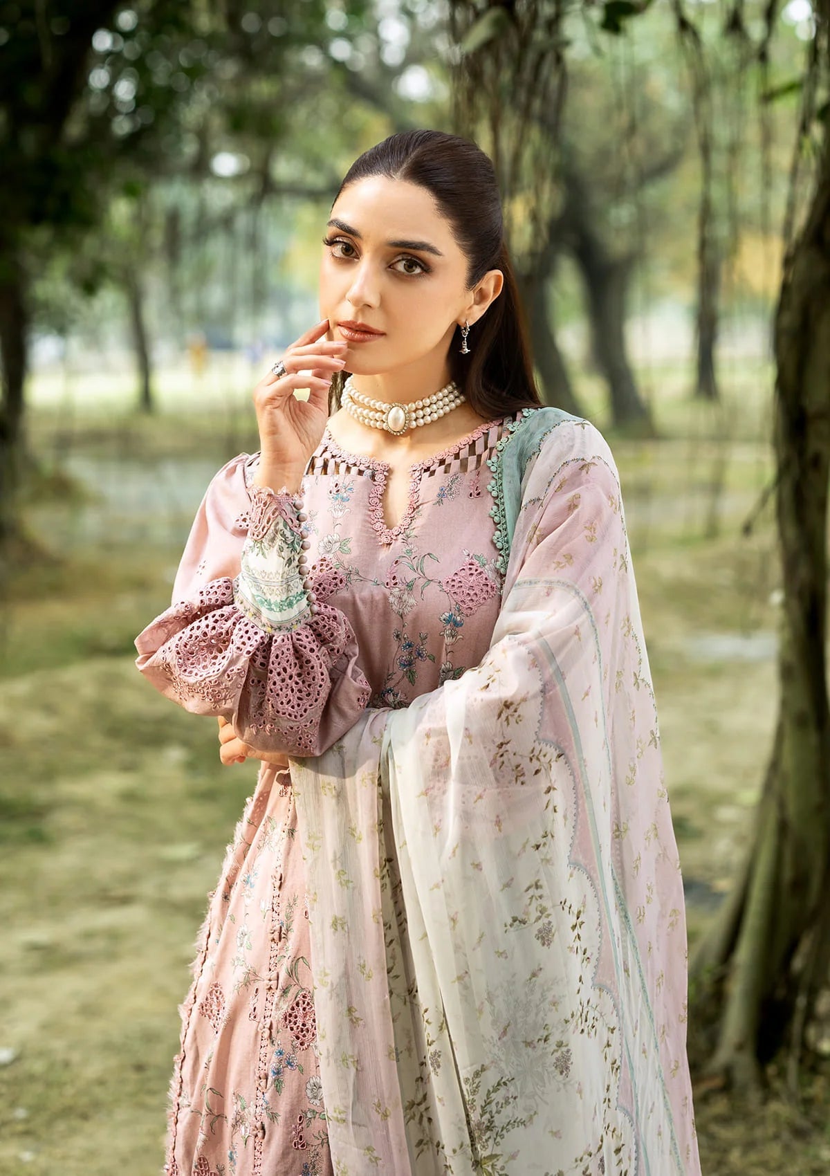 [ SUIT P ] - ELAF CHIKANKARI PRINTS WITH CHIFFON DUPATTA 2026