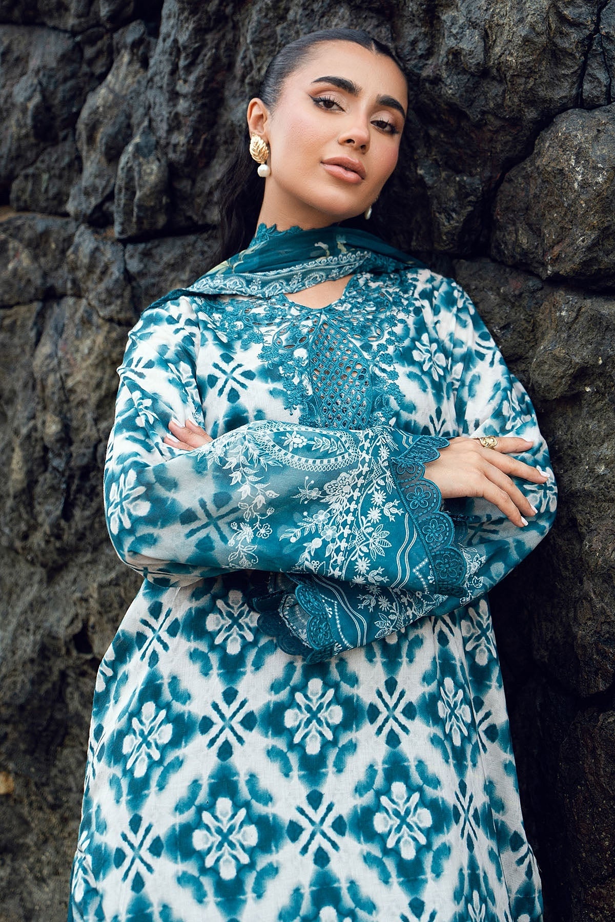 [ SUIT H ] - NUREH GARDENIA LAWN EMBROIDERED AND PRINTED 2026