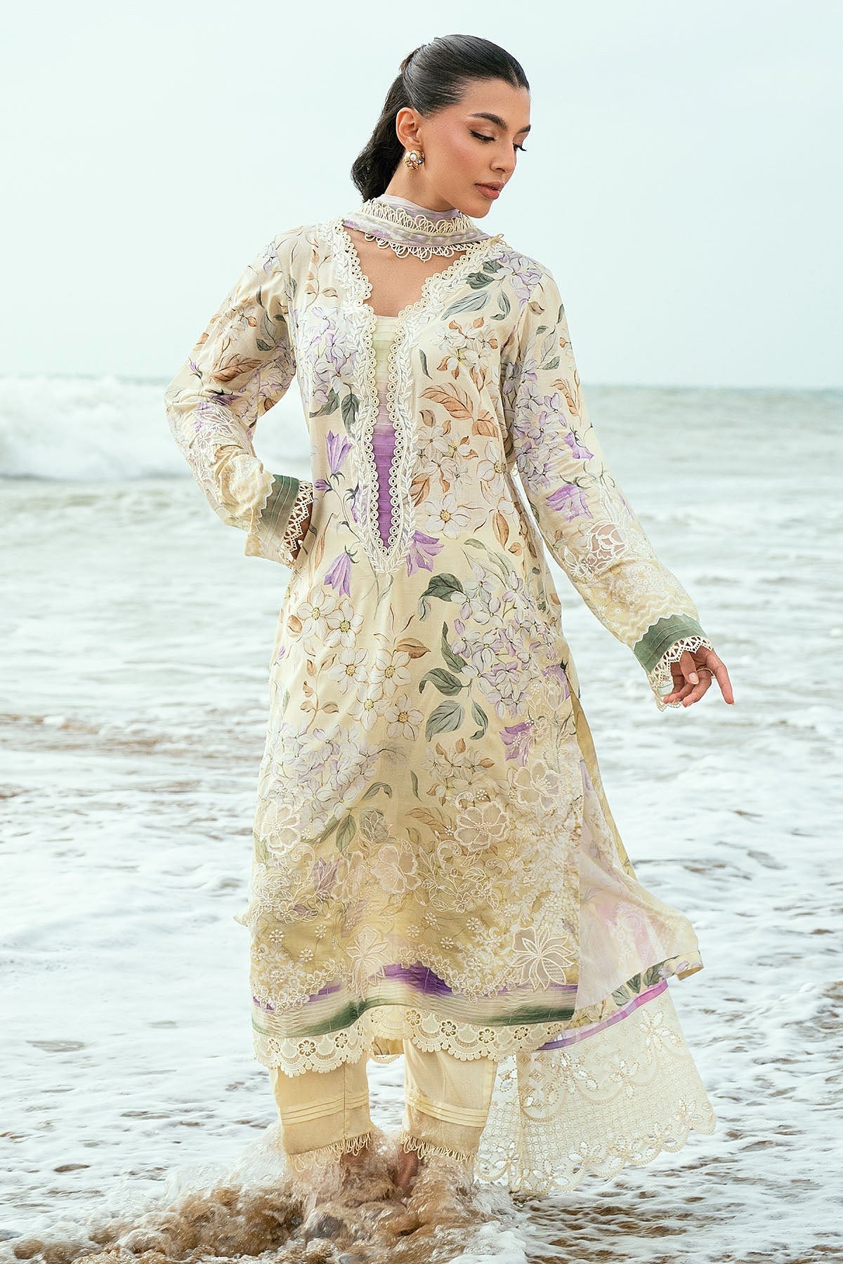 [ SUIT A ] - NUREH GARDENIA LAWN EMBROIDERED AND PRINTED 2026