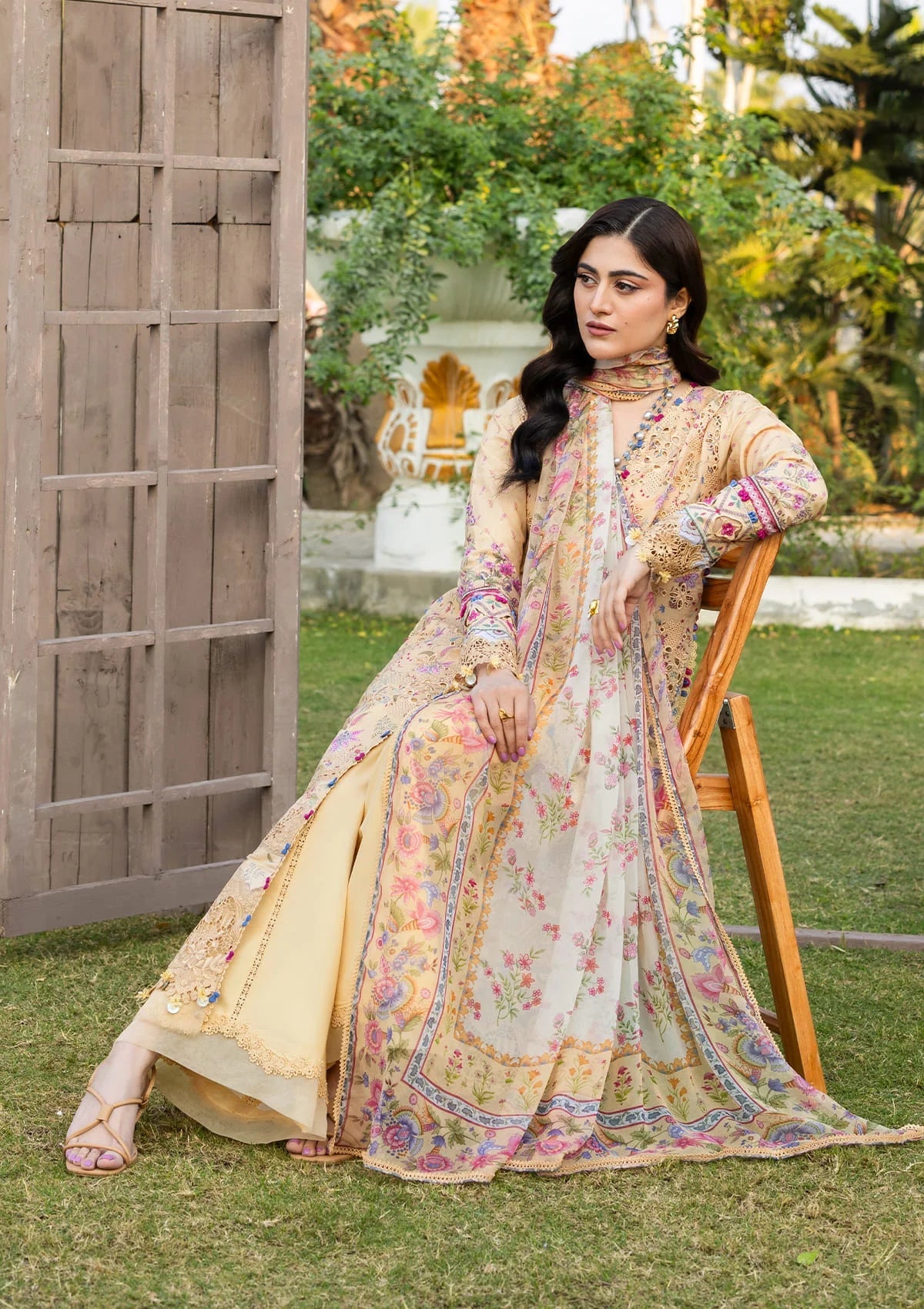 [ SUIT H ] - ELAF CHIKANKARI PRINTS WITH CHIFFON DUPATTA 2026