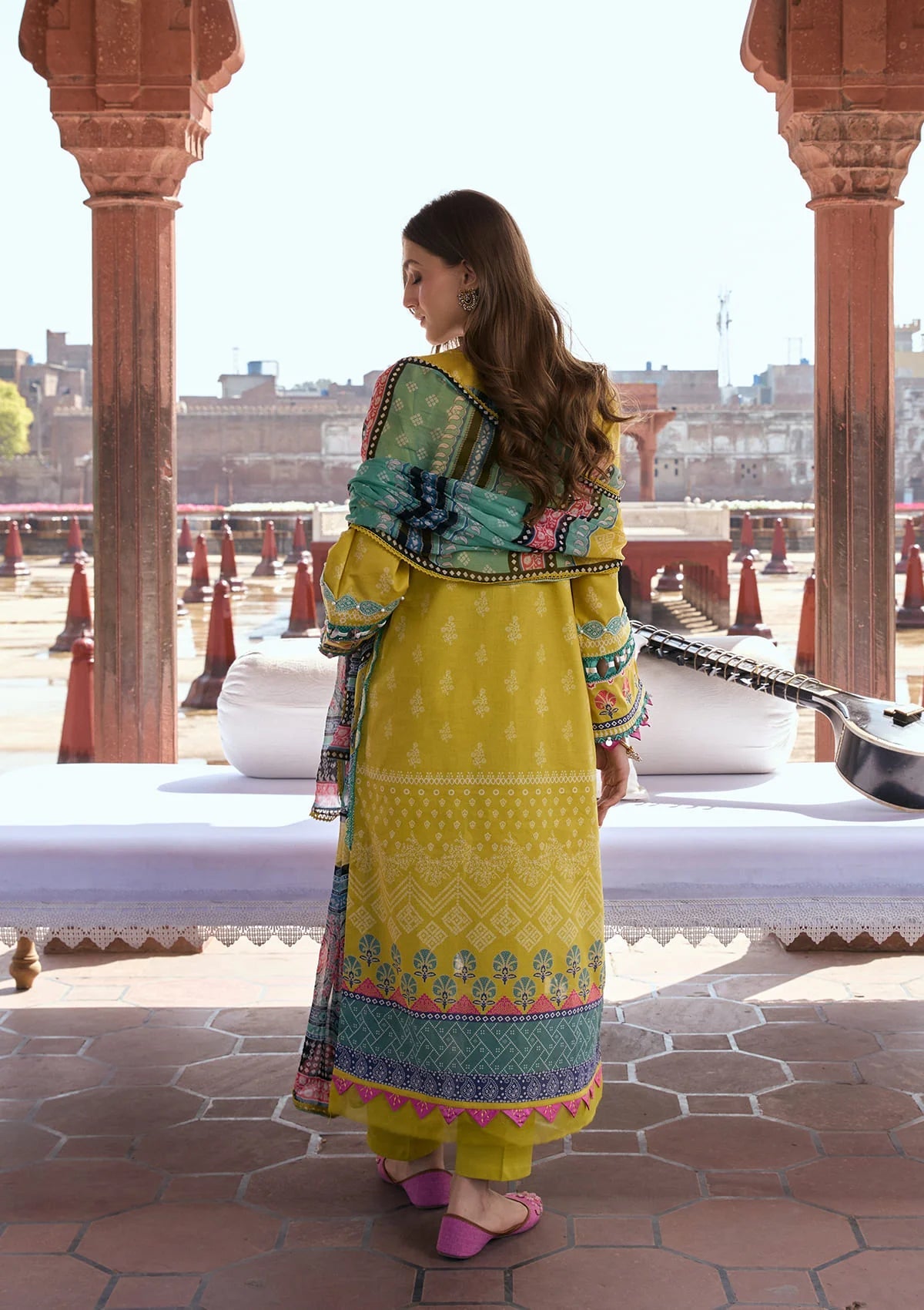 [ SUIT F ] - KAHF AANGAN LUXURY PRINT LAWN WITH CHIFFON DUPATTA 2026